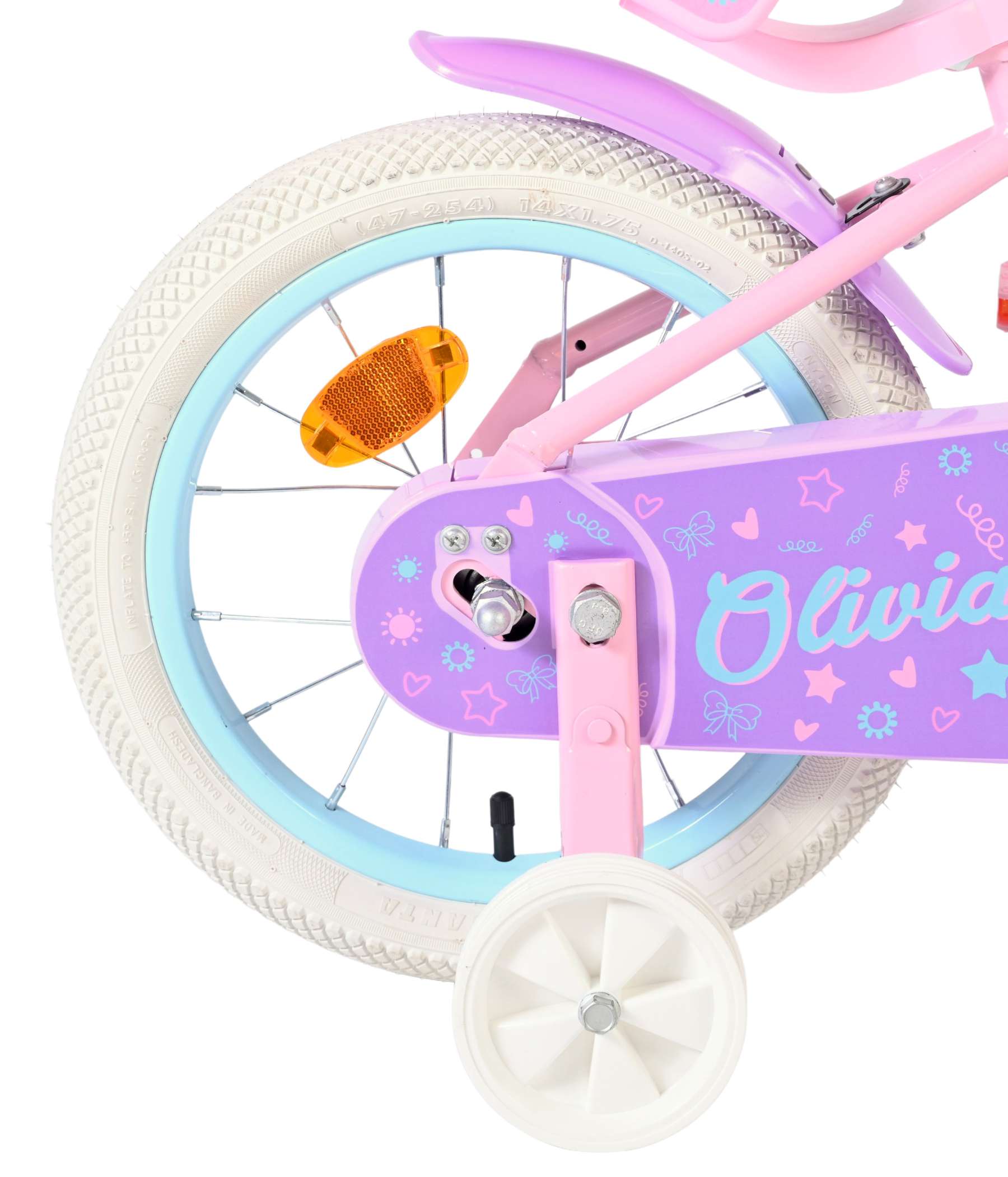 Volare Olivia Kinderfiets - Meisjes - 14 inch - Roze 2 Volare Olivia Kinderfiets - Meisjes - 14 inch - Roze - Afbeelding 2