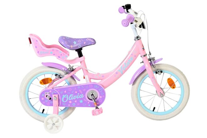 Volare Olivia Kinderfiets - Meisjes - 14 inch - Roze - Twee Handremmen 1 Volare Olivia Kinderfiets - Meisjes - 14 inch - Roze - Twee Handremmen