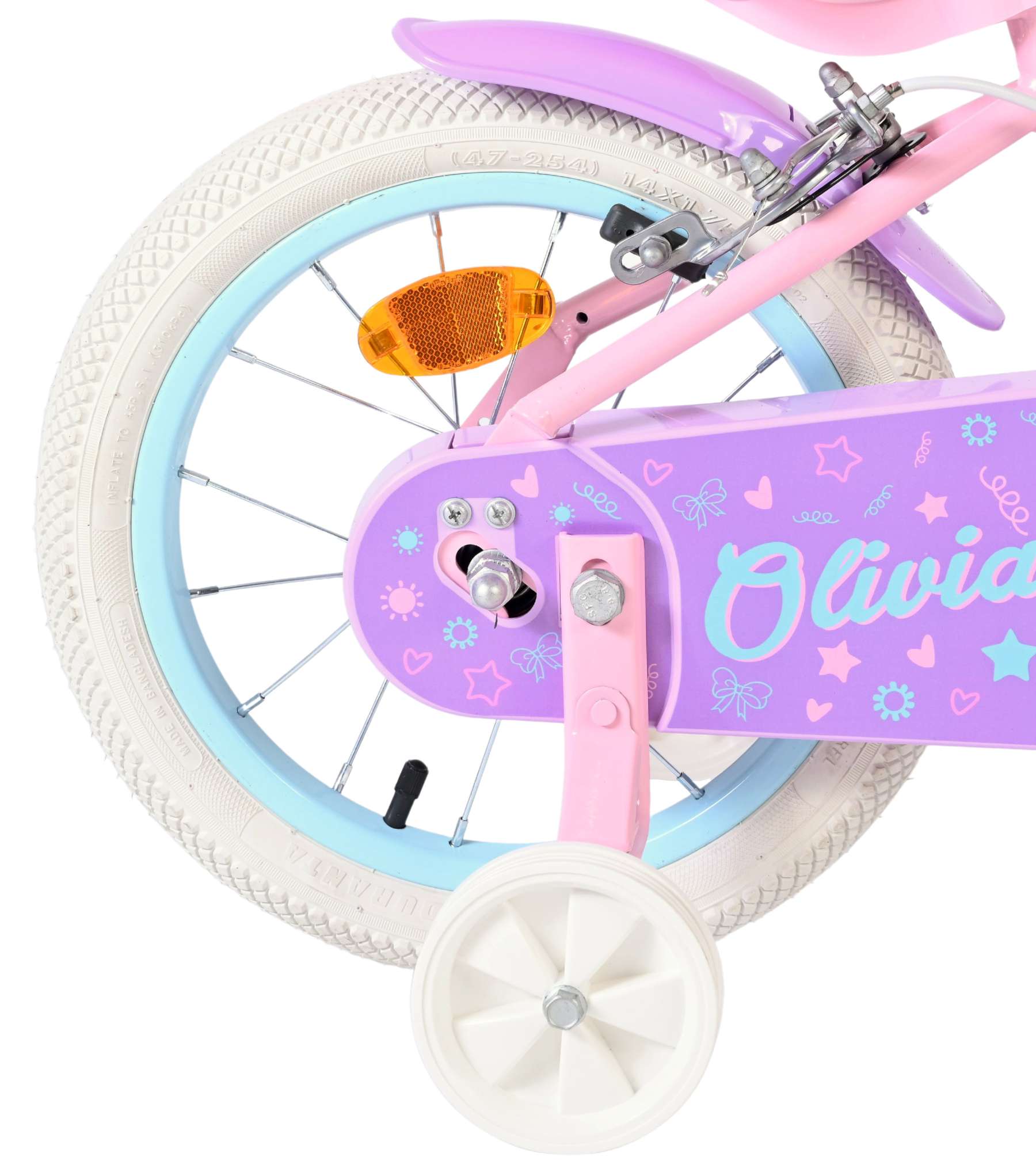 Volare Olivia Kinderfiets - Meisjes - 14 inch - Roze - Twee Handremmen 2 Volare Olivia Kinderfiets - Meisjes - 14 inch - Roze - Twee Handremmen - Afbeelding 2