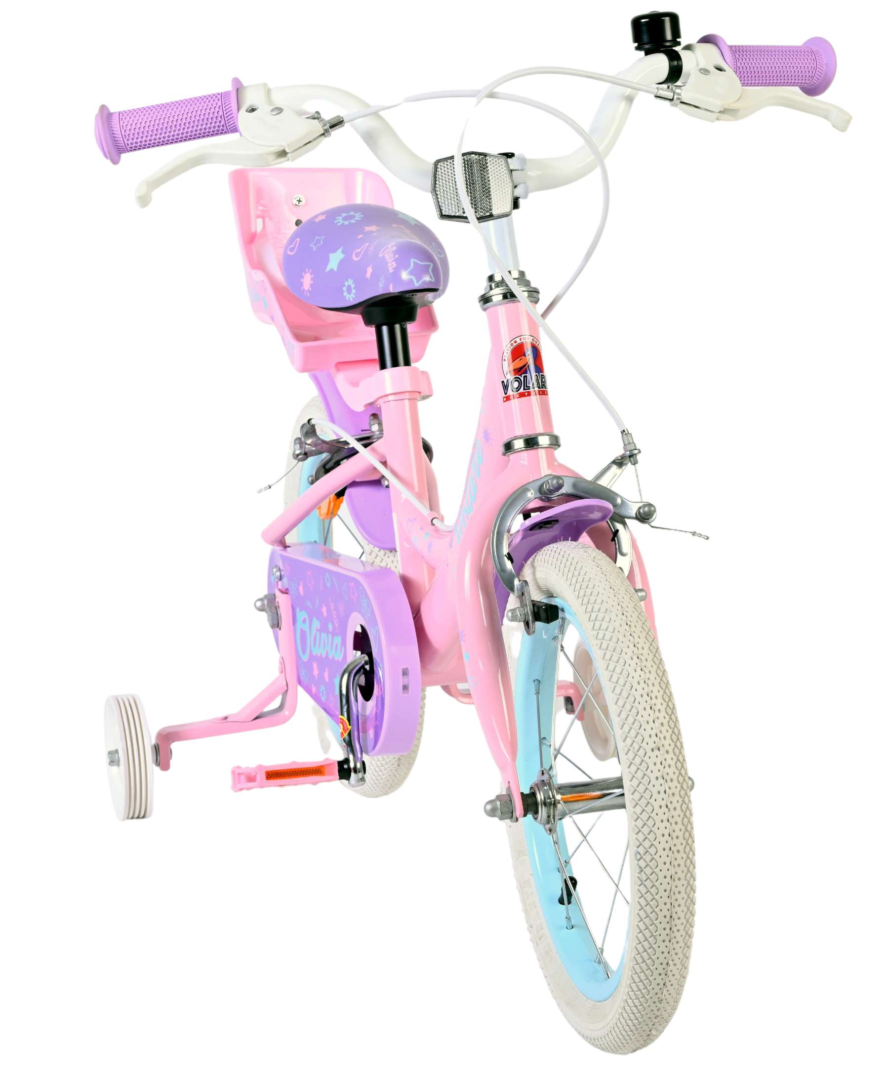 Volare Olivia Kinderfiets - Meisjes - 14 inch - Roze - Twee Handremmen 5 Volare Olivia Kinderfiets - Meisjes - 14 inch - Roze - Twee Handremmen - Afbeelding 5