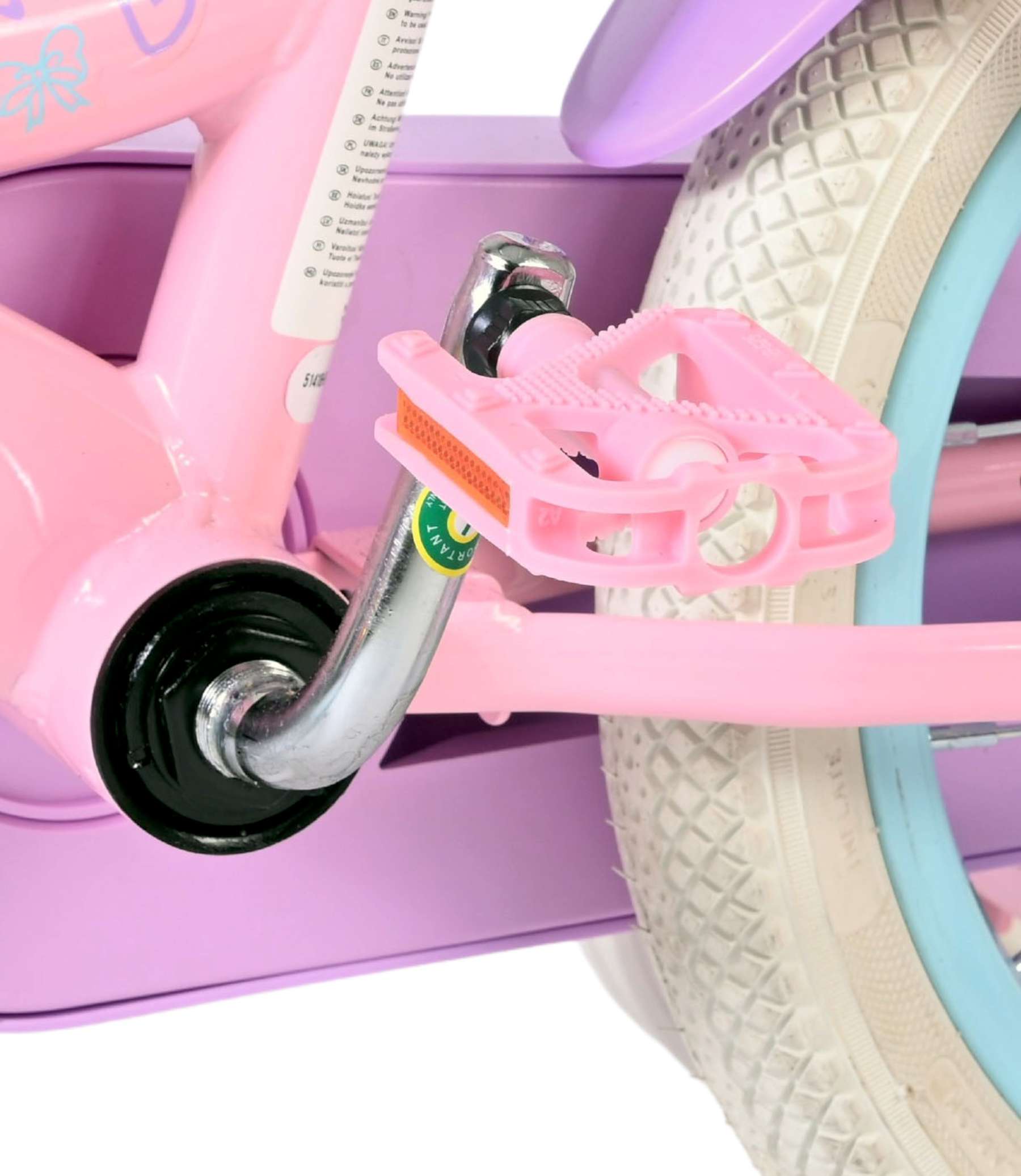 Volare Olivia Kinderfiets - Meisjes - 14 inch - Roze - Twee Handremmen 9 Volare Olivia Kinderfiets - Meisjes - 14 inch - Roze - Twee Handremmen - Afbeelding 9