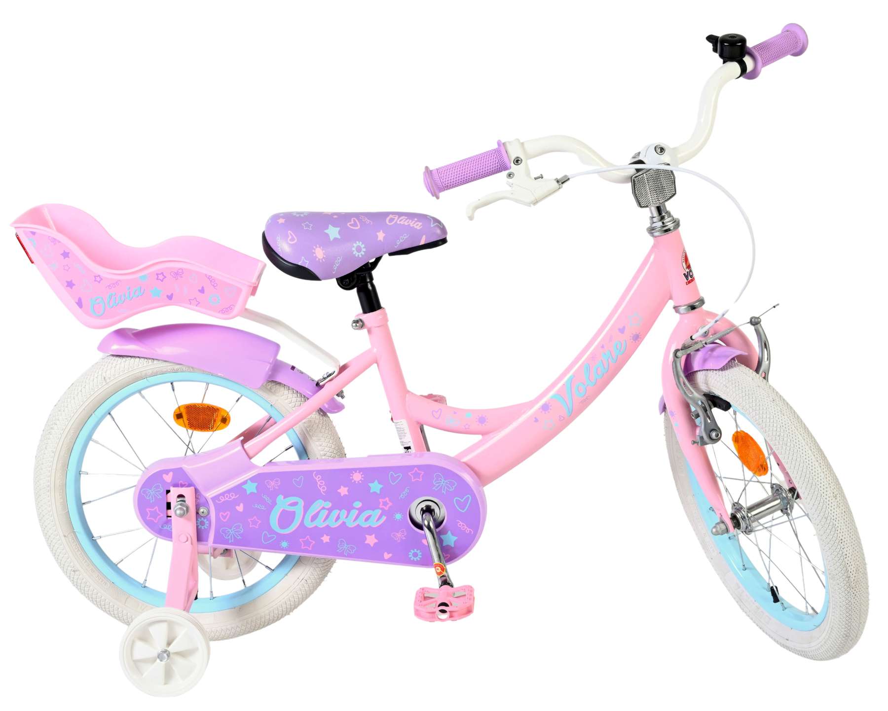 Volare Olivia Kinderfiets - Meisjes - 16 inch - Roze 10 Volare Olivia Kinderfiets - Meisjes - 16 inch - Roze - Afbeelding 10