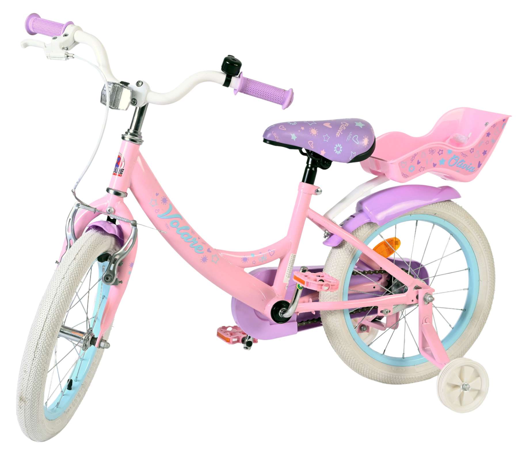 Volare Olivia Kinderfiets - Meisjes - 16 inch - Roze 8 Volare Olivia Kinderfiets - Meisjes - 16 inch - Roze - Afbeelding 8