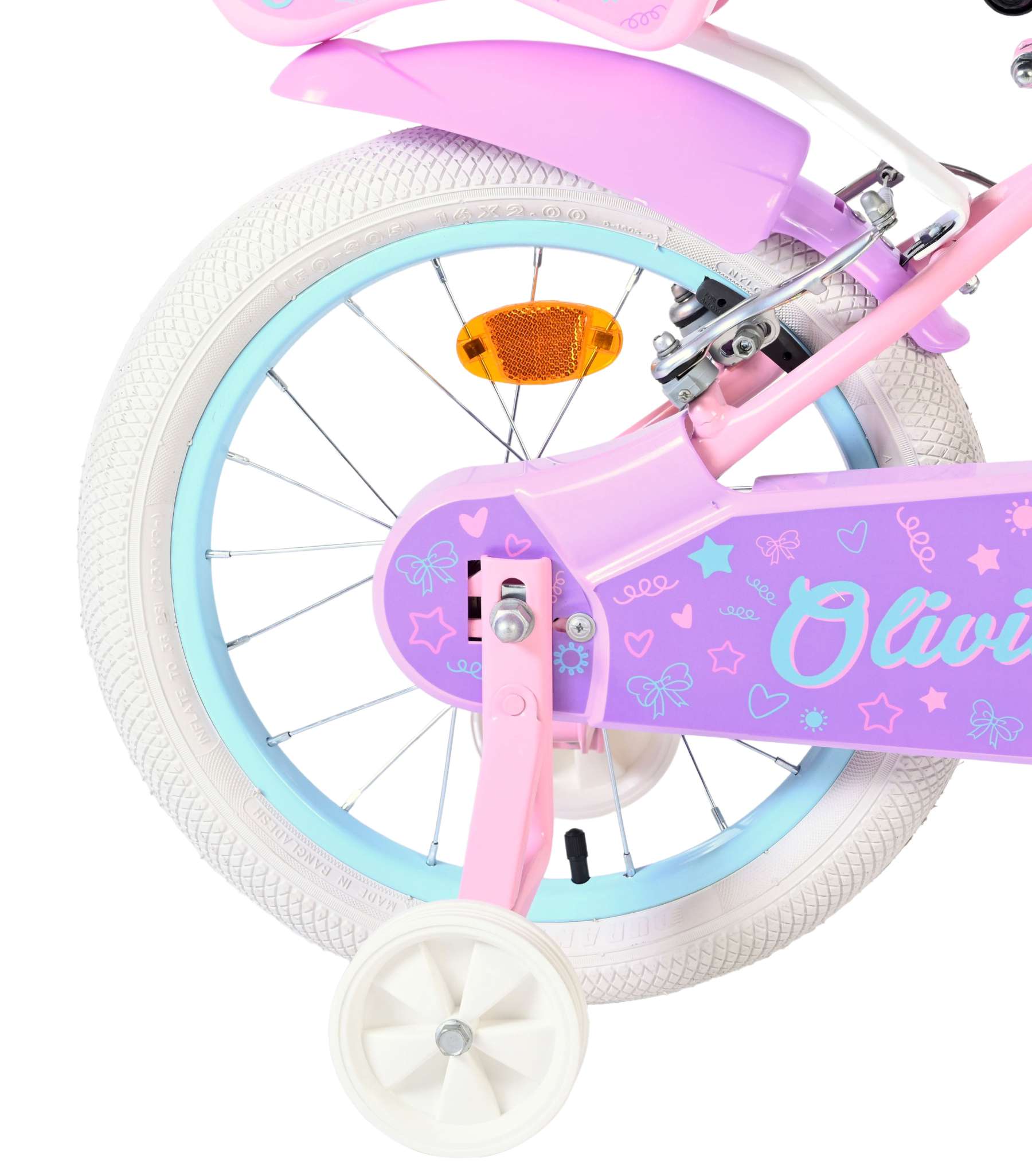 Volare Olivia Kinderfiets - Meisjes - 16 inch - Roze - Twee Handremmen 2 Volare Olivia Kinderfiets - Meisjes - 16 inch - Roze - Twee Handremmen - Afbeelding 2