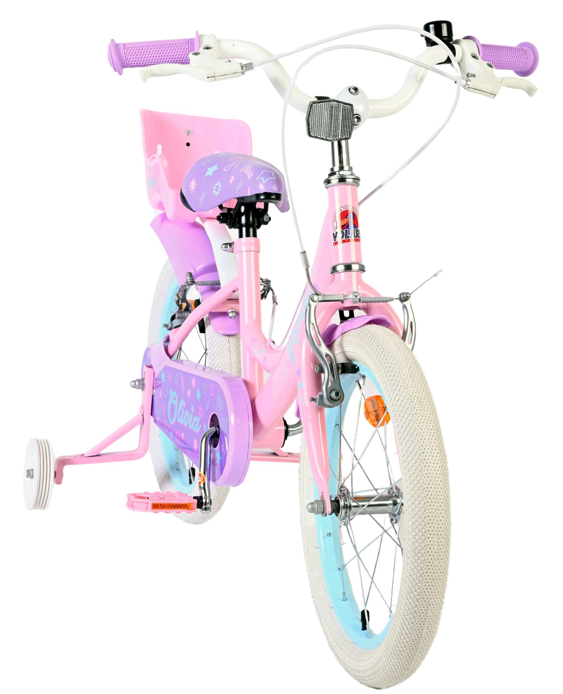 Volare Olivia Kinderfiets - Meisjes - 16 inch - Roze - Twee Handremmen 5 Volare Olivia Kinderfiets - Meisjes - 16 inch - Roze - Twee Handremmen - Afbeelding 5