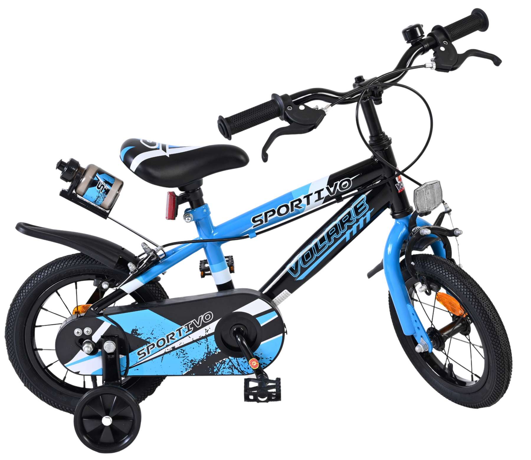 Volare Sportivo Kinderfiets - Jongens - 12 inch - Blauw Zwart - Twee Handremmen 10 Volare Sportivo Kinderfiets - Jongens - 12 inch - Blauw Zwart - Twee Handremmen - Afbeelding 10