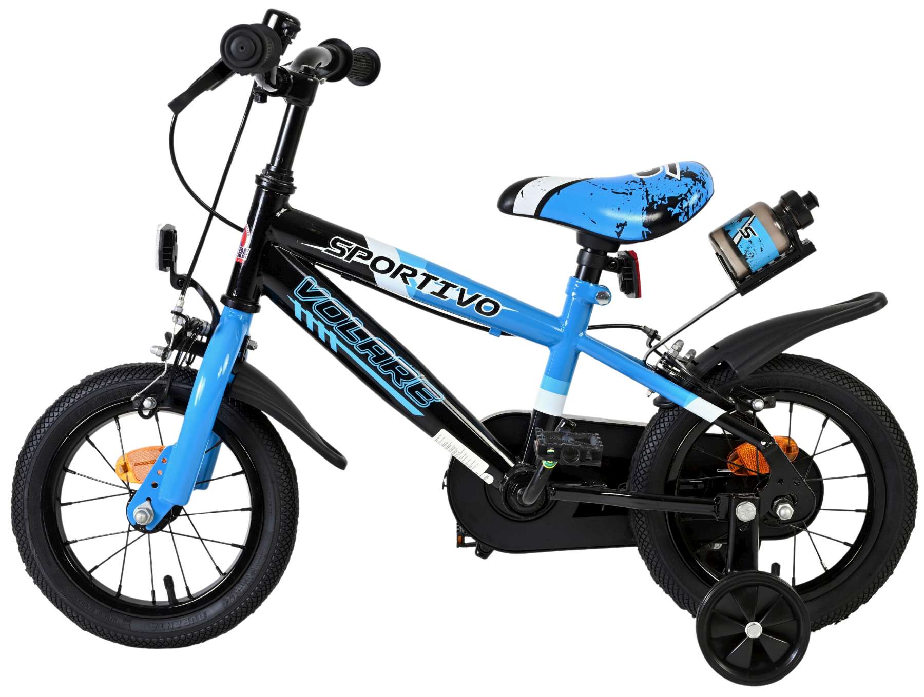 Volare Sportivo Kinderfiets - Jongens - 12 inch - Blauw Zwart - Twee Handremmen 7 Volare Sportivo Kinderfiets - Jongens - 12 inch - Blauw Zwart - Twee Handremmen - Afbeelding 7