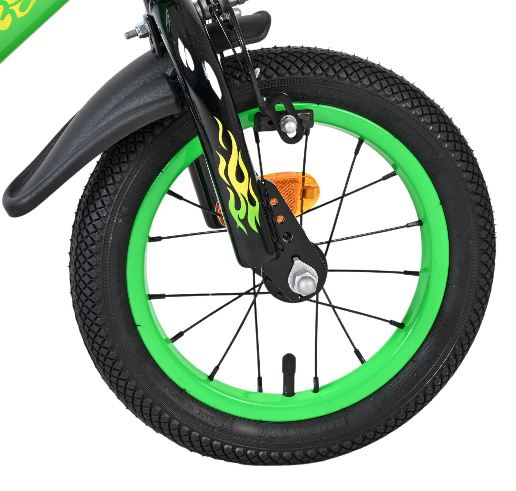 Volare Strike Kinderfiets - Jongens - 12 inch - Zwart Groen - Twee Handremmen 3 Volare Strike Kinderfiets - Jongens - 12 inch - Zwart Groen - Twee Handremmen - Afbeelding 3