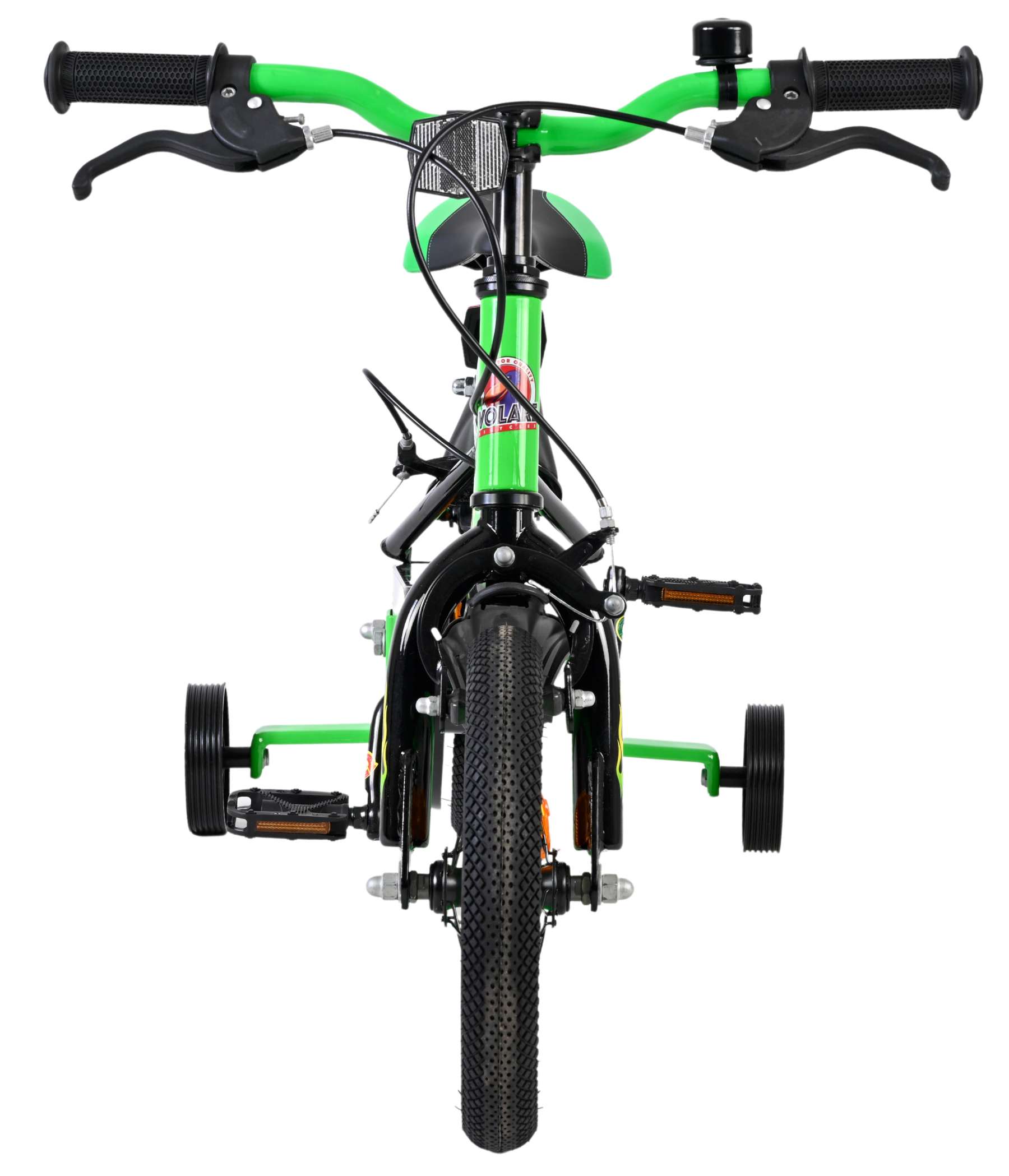 Volare Strike Kinderfiets - Jongens - 12 inch - Zwart Groen - Twee Handremmen 6 Volare Strike Kinderfiets - Jongens - 12 inch - Zwart Groen - Twee Handremmen - Afbeelding 6