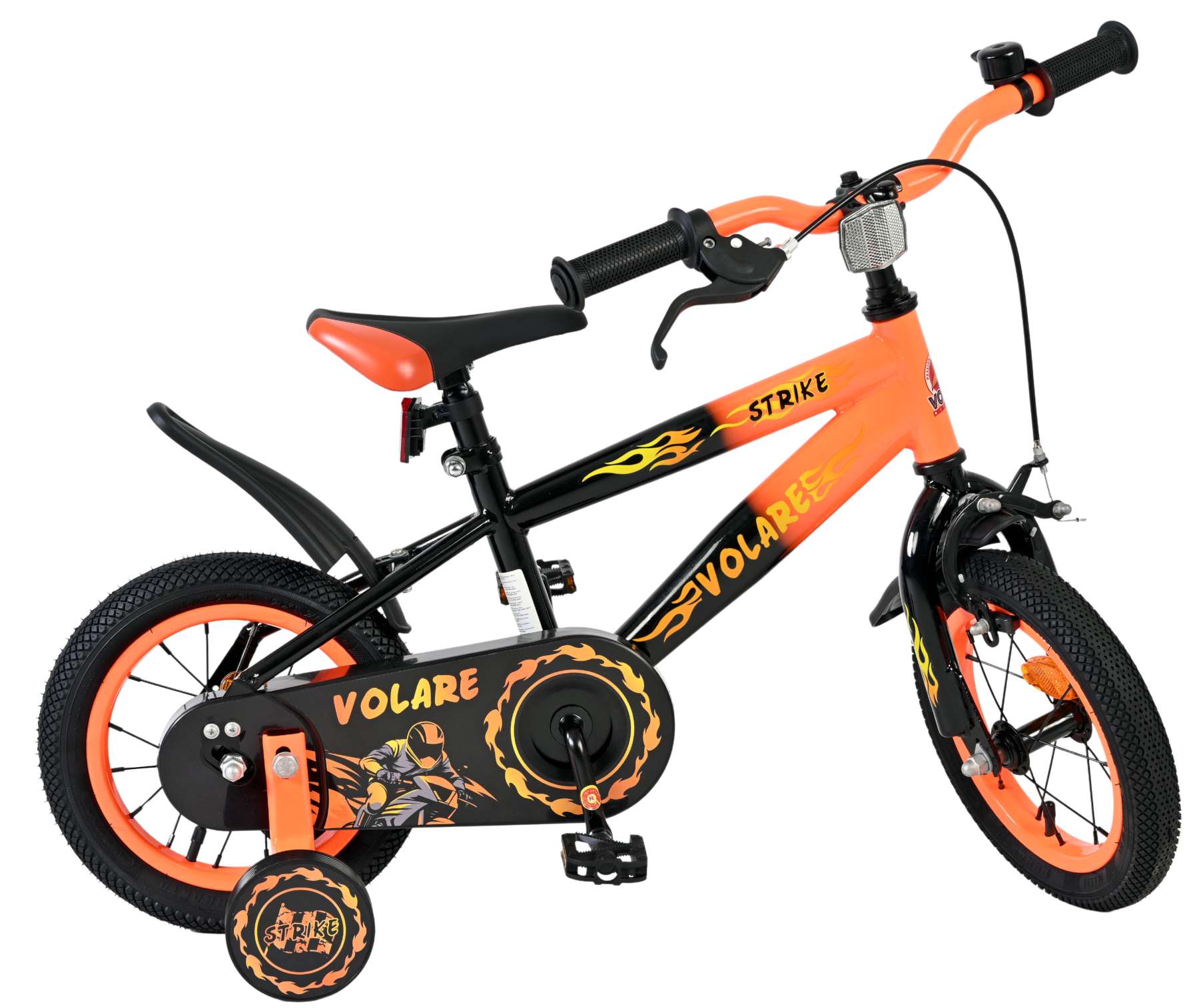 Volare Strike Kinderfiets - Jongens - 12 inch - Zwart Oranje 10 Volare Strike Kinderfiets - Jongens - 12 inch - Zwart Oranje - Afbeelding 10