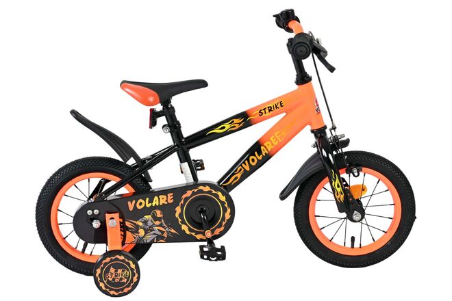 Volare Strike Kinderfiets - Jongens - 12 inch - Zwart Oranje 1 Volare Strike Kinderfiets - Jongens - 12 inch - Zwart Oranje