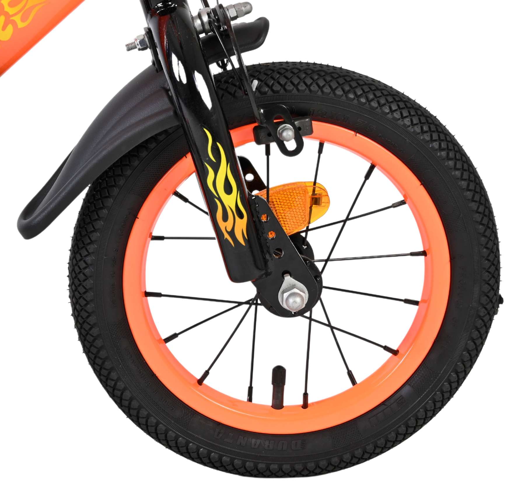 Volare Strike Kinderfiets - Jongens - 12 inch - Zwart Oranje 3 Volare Strike Kinderfiets - Jongens - 12 inch - Zwart Oranje - Afbeelding 3