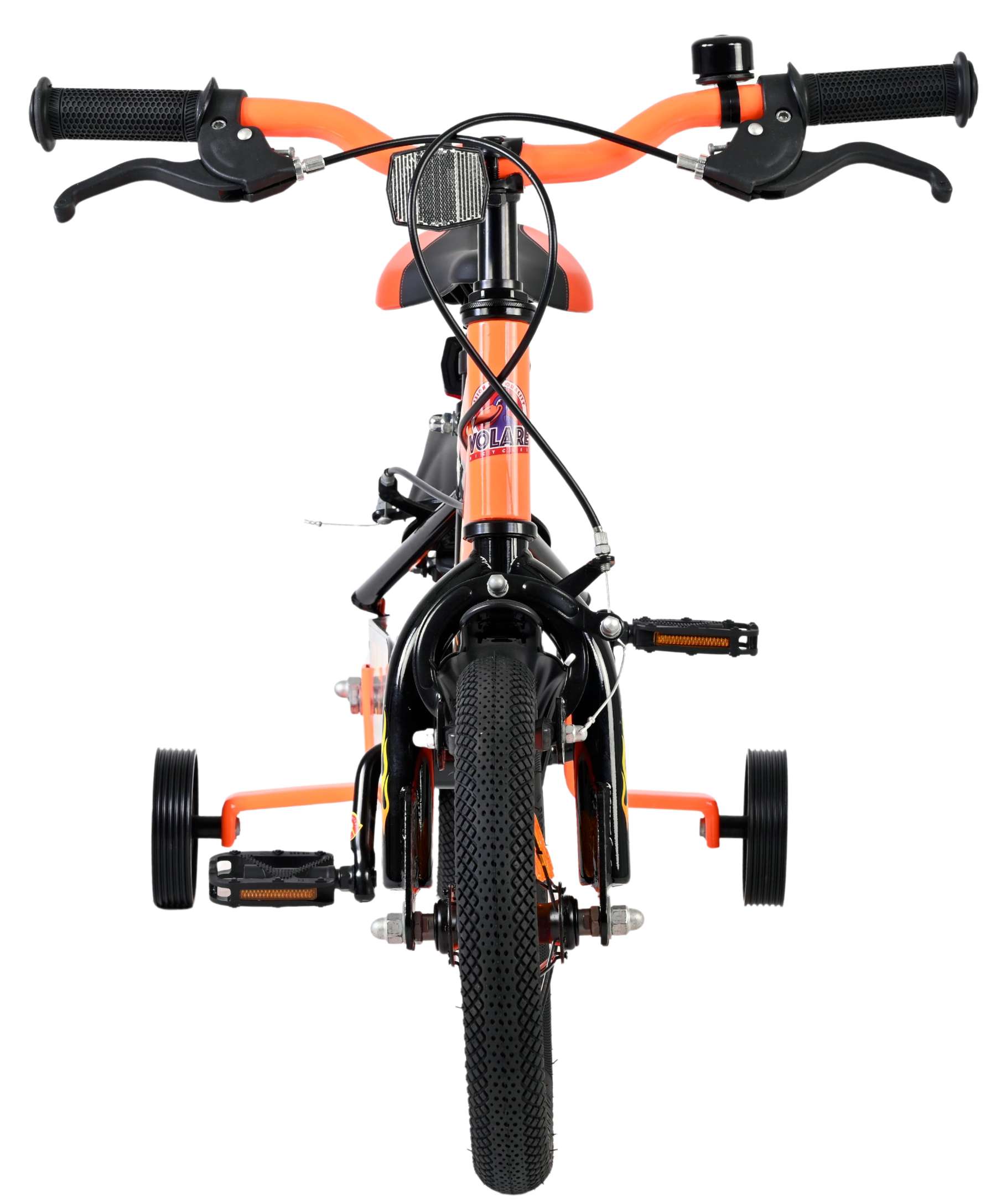 Volare Strike Kinderfiets - Jongens - 12 inch - Zwart Oranje - Twee Handremmen 6 Volare Strike Kinderfiets - Jongens - 12 inch - Zwart Oranje - Twee Handremmen - Afbeelding 6