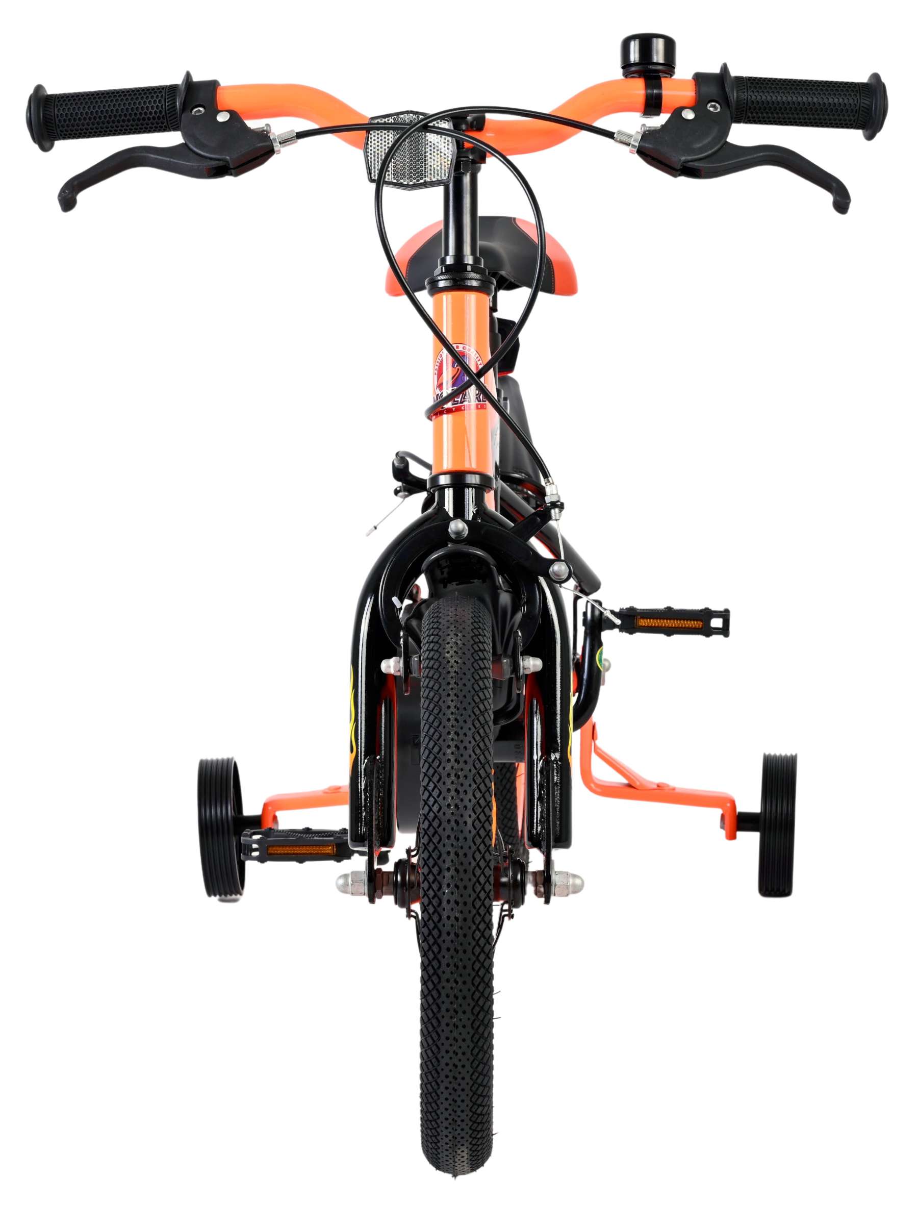 Volare Strike Kinderfiets - Jongens - 14 inch - Zwart Oranje - Twee handremmen 6 Volare Strike Kinderfiets - Jongens - 14 inch - Zwart Oranje - Twee handremmen - Afbeelding 6