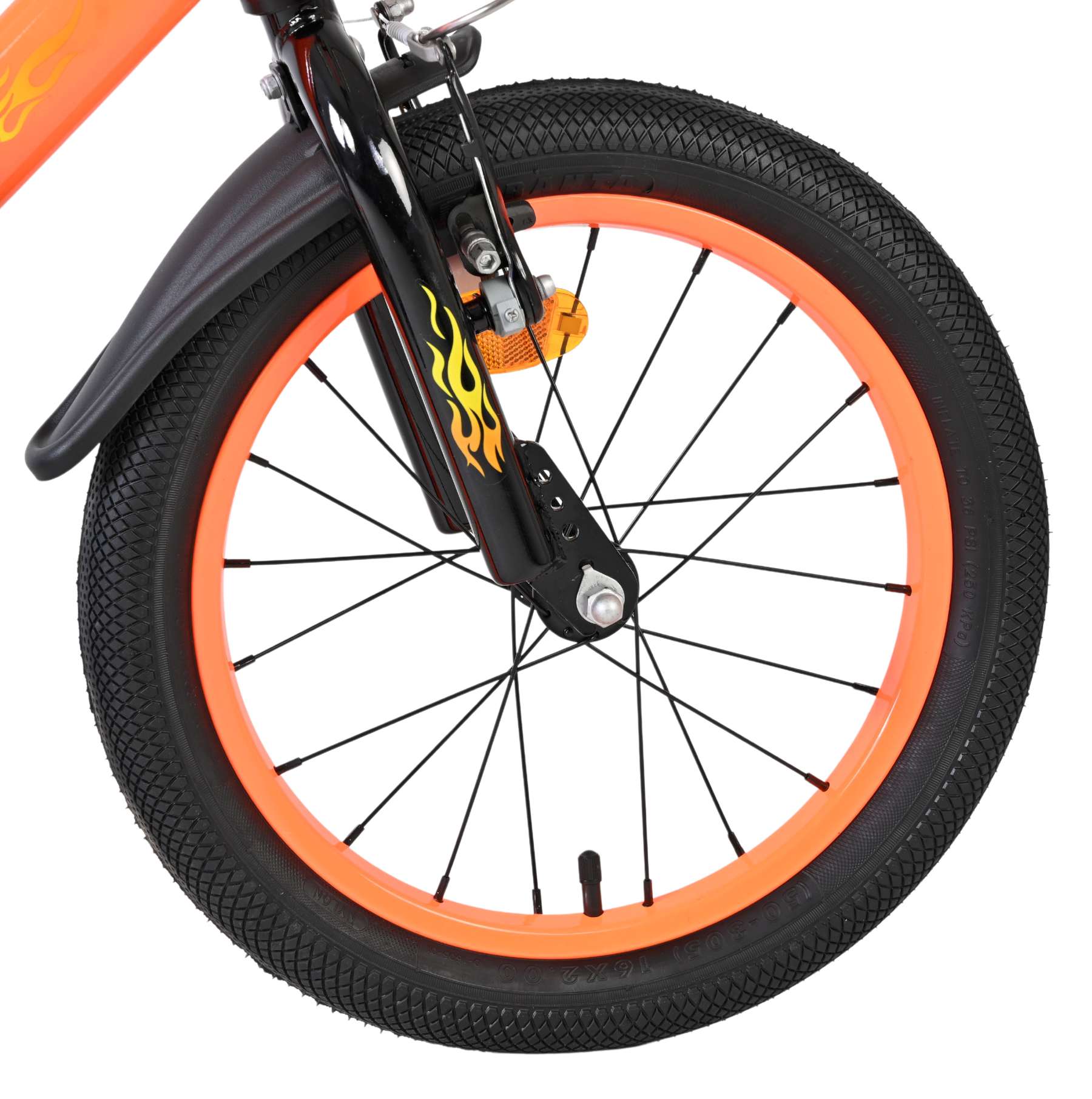 Volare Strike Kinderfiets - Jongens - 16 inch - Zwart Oranje 3 Volare Strike Kinderfiets - Jongens - 16 inch - Zwart Oranje - Afbeelding 3
