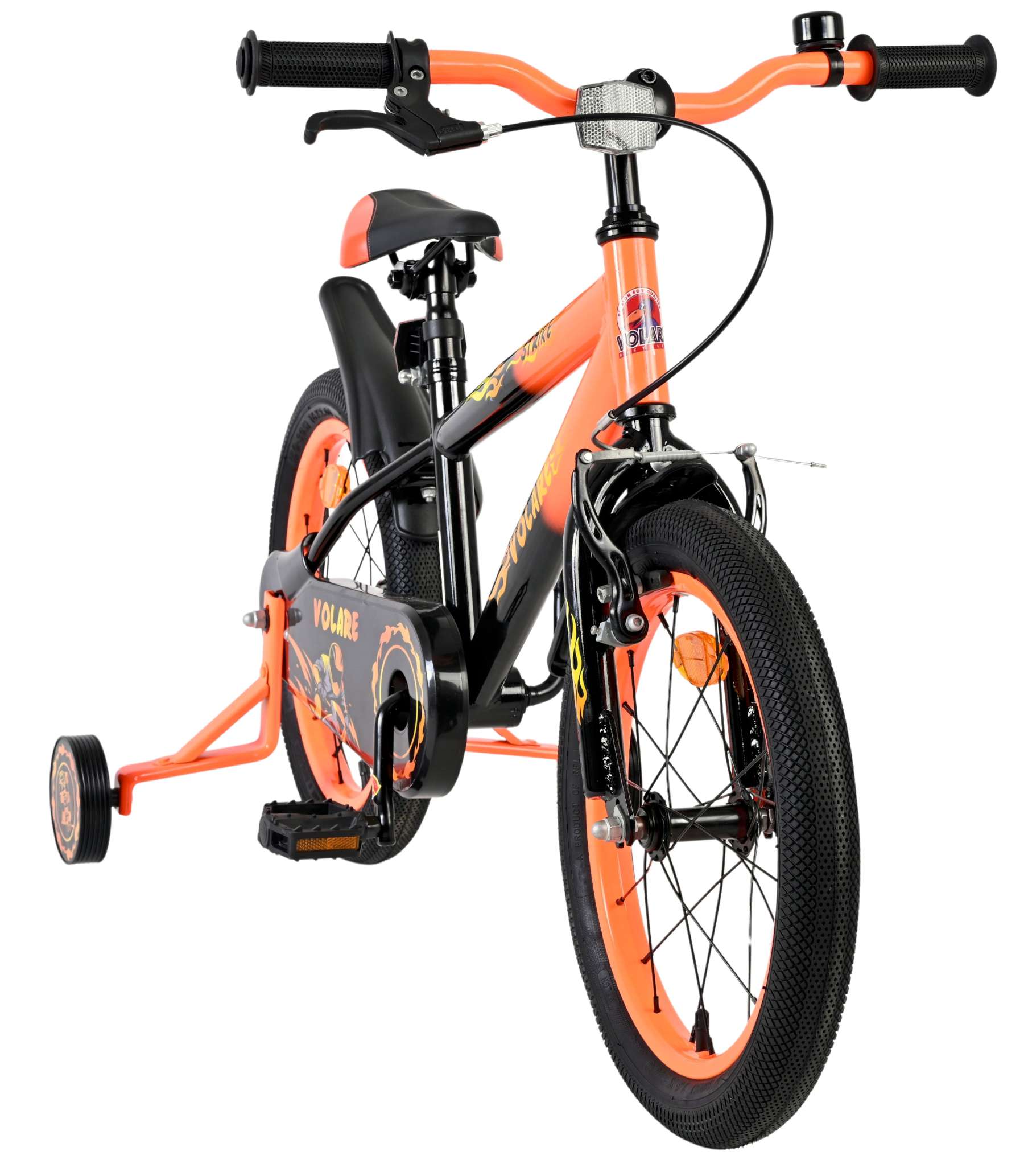 Volare Strike Kinderfiets - Jongens - 16 inch - Zwart Oranje 5 Volare Strike Kinderfiets - Jongens - 16 inch - Zwart Oranje - Afbeelding 5