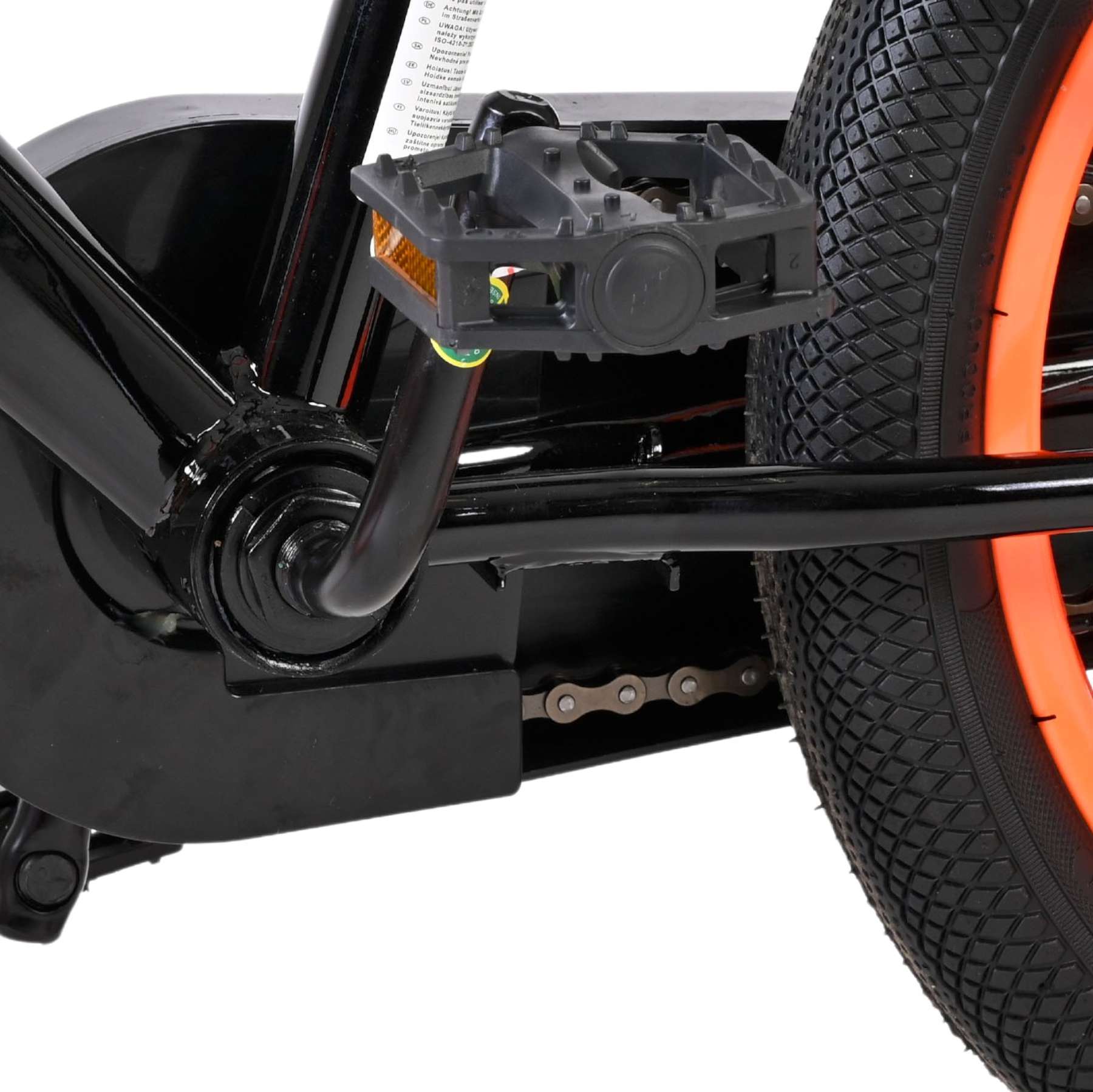 Volare Strike Kinderfiets - Jongens - 16 inch - Zwart Oranje 9 Volare Strike Kinderfiets - Jongens - 16 inch - Zwart Oranje - Afbeelding 9