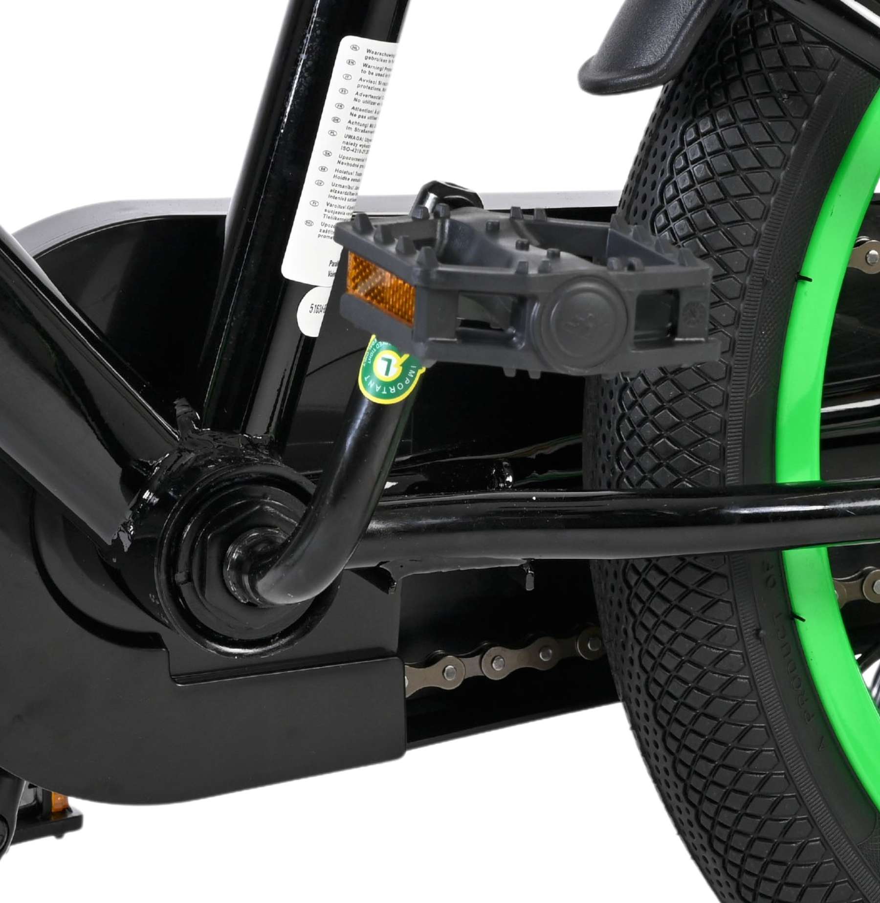 Volare Strike Kinderfiets - Jongens - 16 inch - Zwart Groen 9 Volare Strike Kinderfiets - Jongens - 16 inch - Zwart Groen - Afbeelding 9