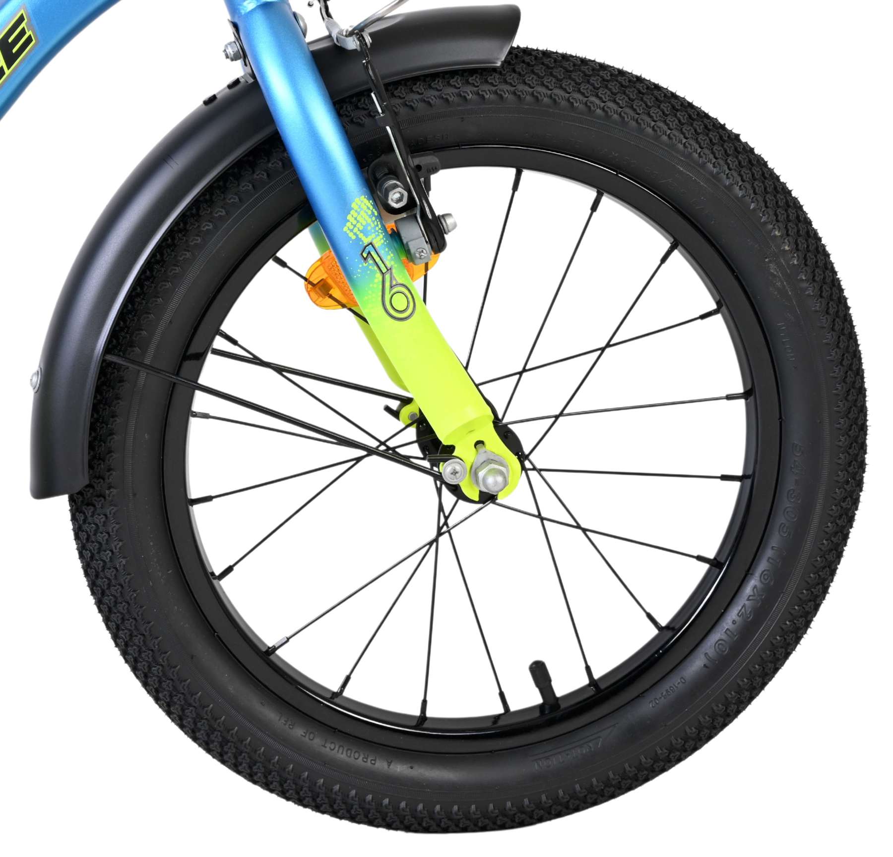 Volare Thombike Kinderfiets - Jongens - 16 inch - Blauw Geel 3 Volare Thombike Kinderfiets - Jongens - 16 inch - Blauw Geel - Afbeelding 3
