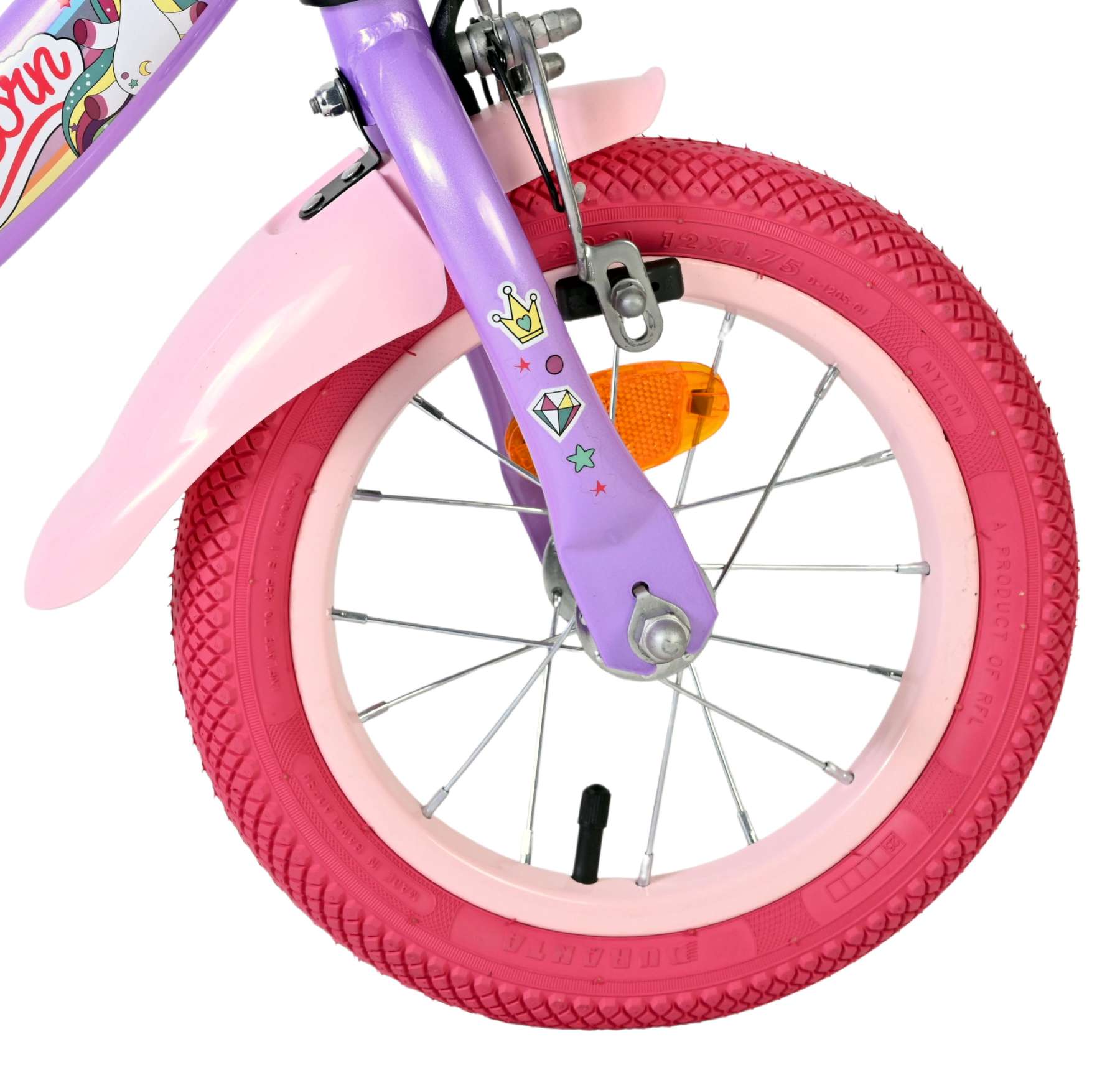 Volare Unicorn Kinderfiets - Meisjes - 12 inch - Paars - Afbeelding 3