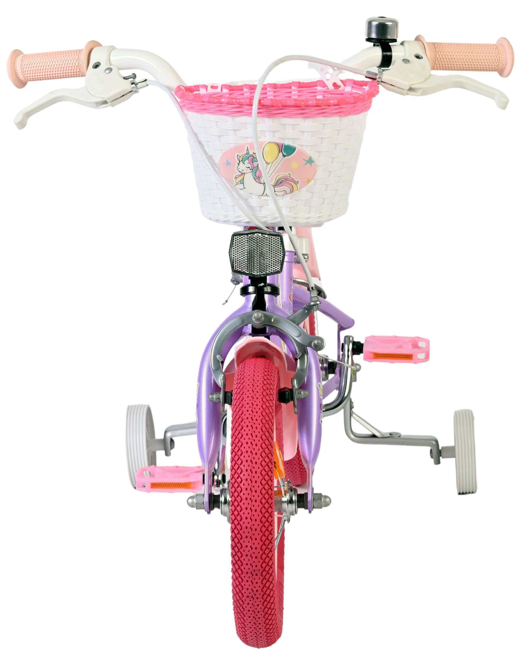 Volare Unicorn Kinderfiets - Meisjes - 12 inch - Paars - Twee handremmen 6 Volare Unicorn Kinderfiets - Meisjes - 12 inch - Paars - Twee handremmen - Afbeelding 6