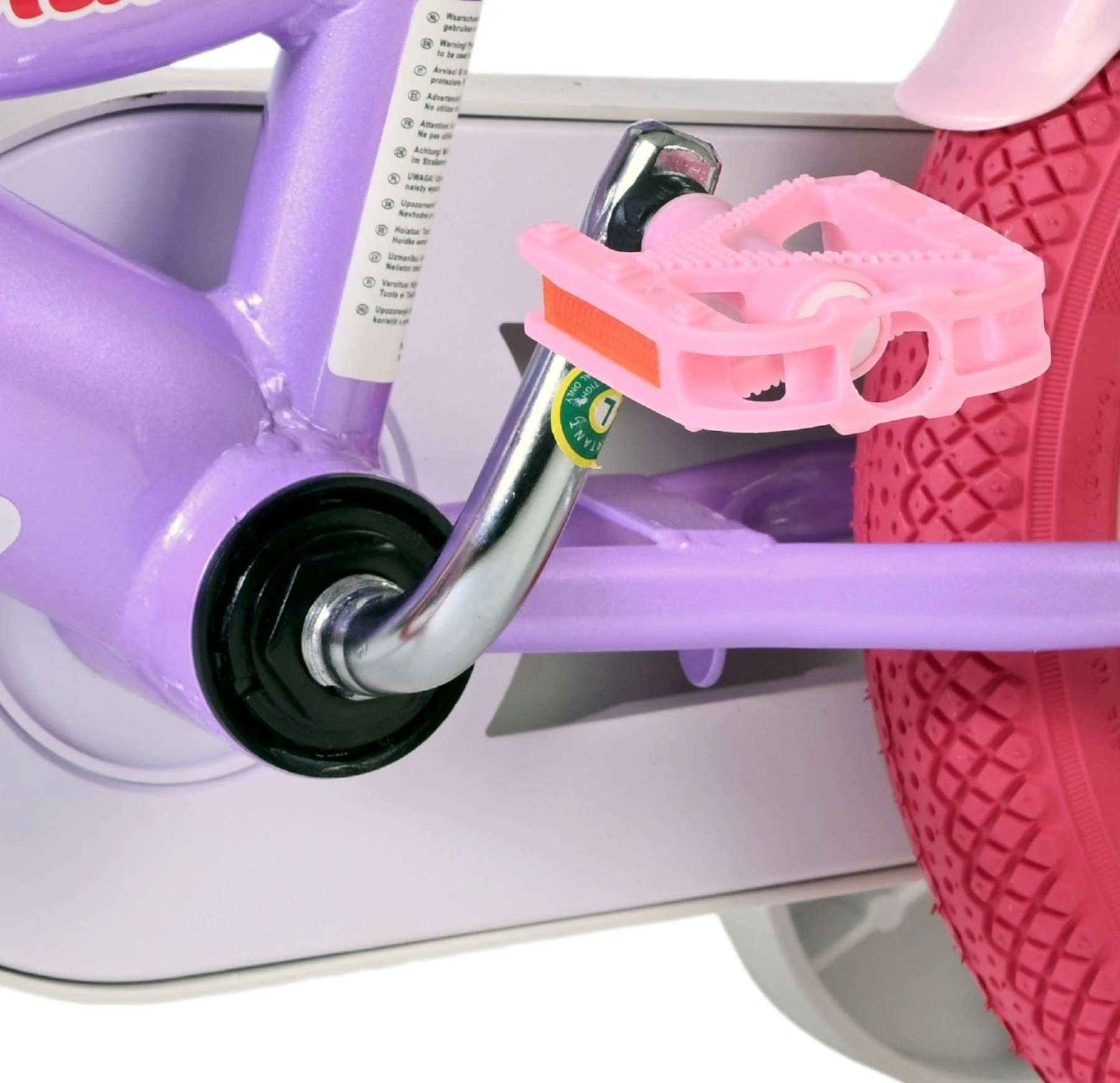 Volare Unicorn Kinderfiets - Meisjes - 12 inch - Paars - Twee handremmen 9 Volare Unicorn Kinderfiets - Meisjes - 12 inch - Paars - Twee handremmen - Afbeelding 9