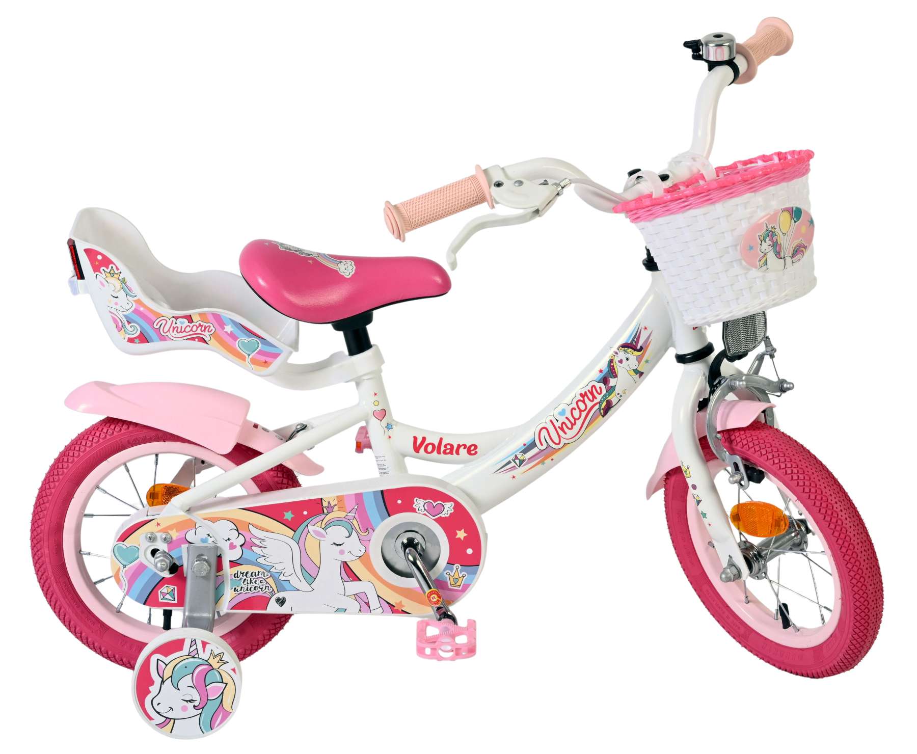 Volare Unicorn Kinderfiets - Meisjes - 12 inch - Wit 10 Volare Unicorn Kinderfiets - Meisjes - 12 inch - Wit - Afbeelding 10