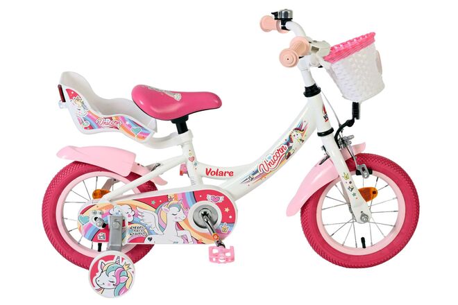 Volare Unicorn Kinderfiets - Meisjes - 12 inch - Wit 1 Volare Unicorn Kinderfiets - Meisjes - 12 inch - Wit