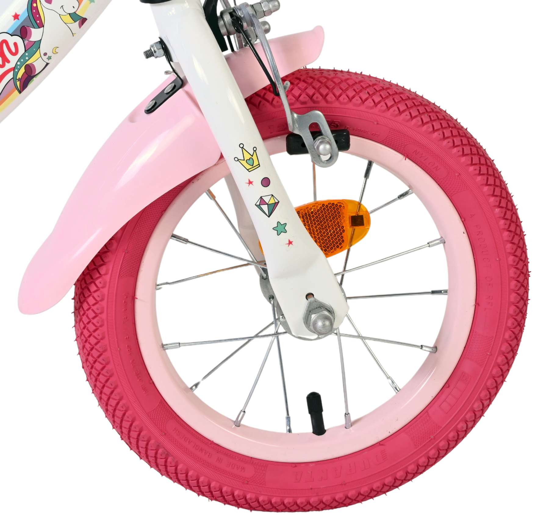 Volare Unicorn Kinderfiets - Meisjes - 12 inch - Wit 3 Volare Unicorn Kinderfiets - Meisjes - 12 inch - Wit - Afbeelding 3