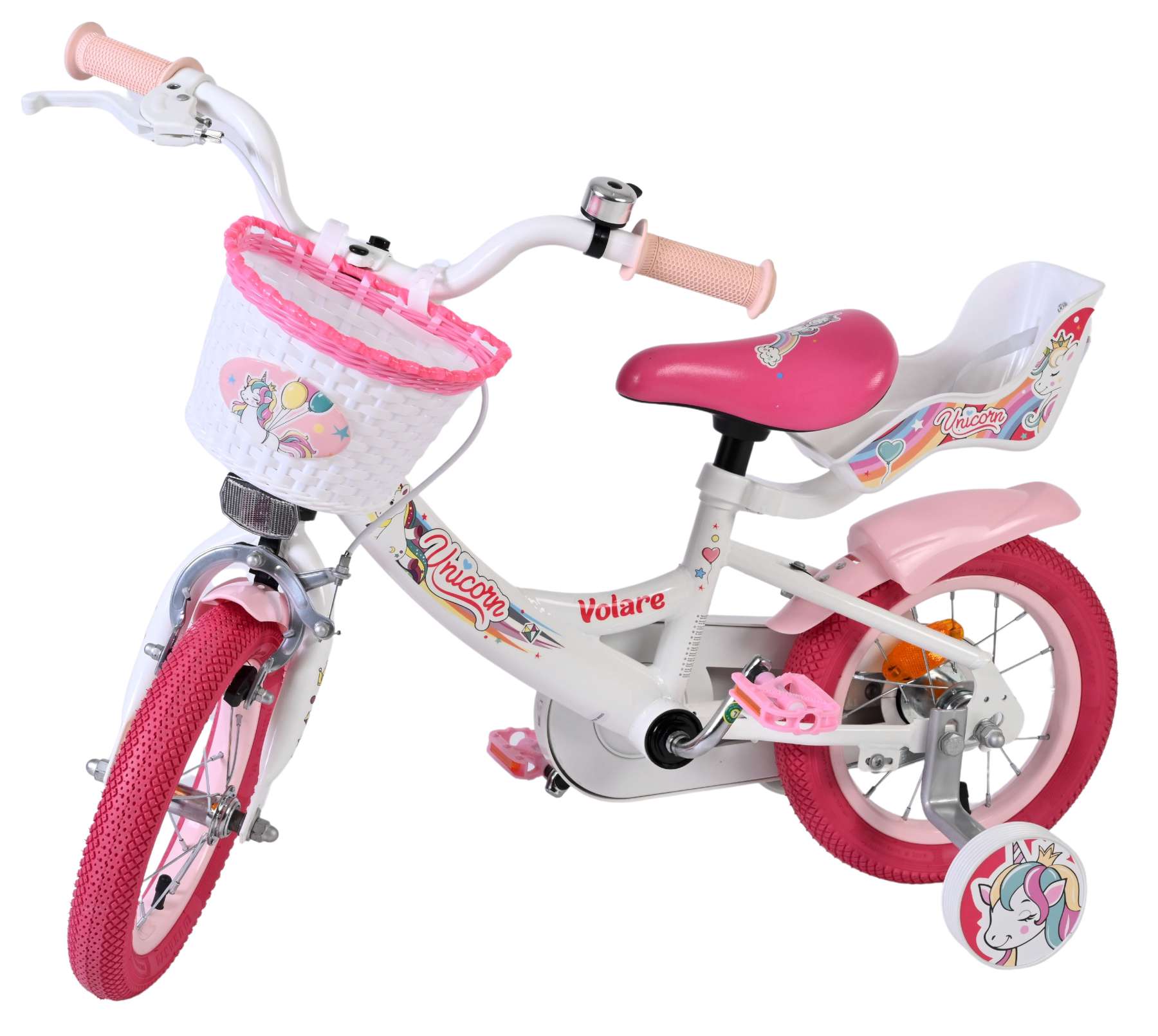Volare Unicorn Kinderfiets - Meisjes - 12 inch - Wit 8 Volare Unicorn Kinderfiets - Meisjes - 12 inch - Wit - Afbeelding 8