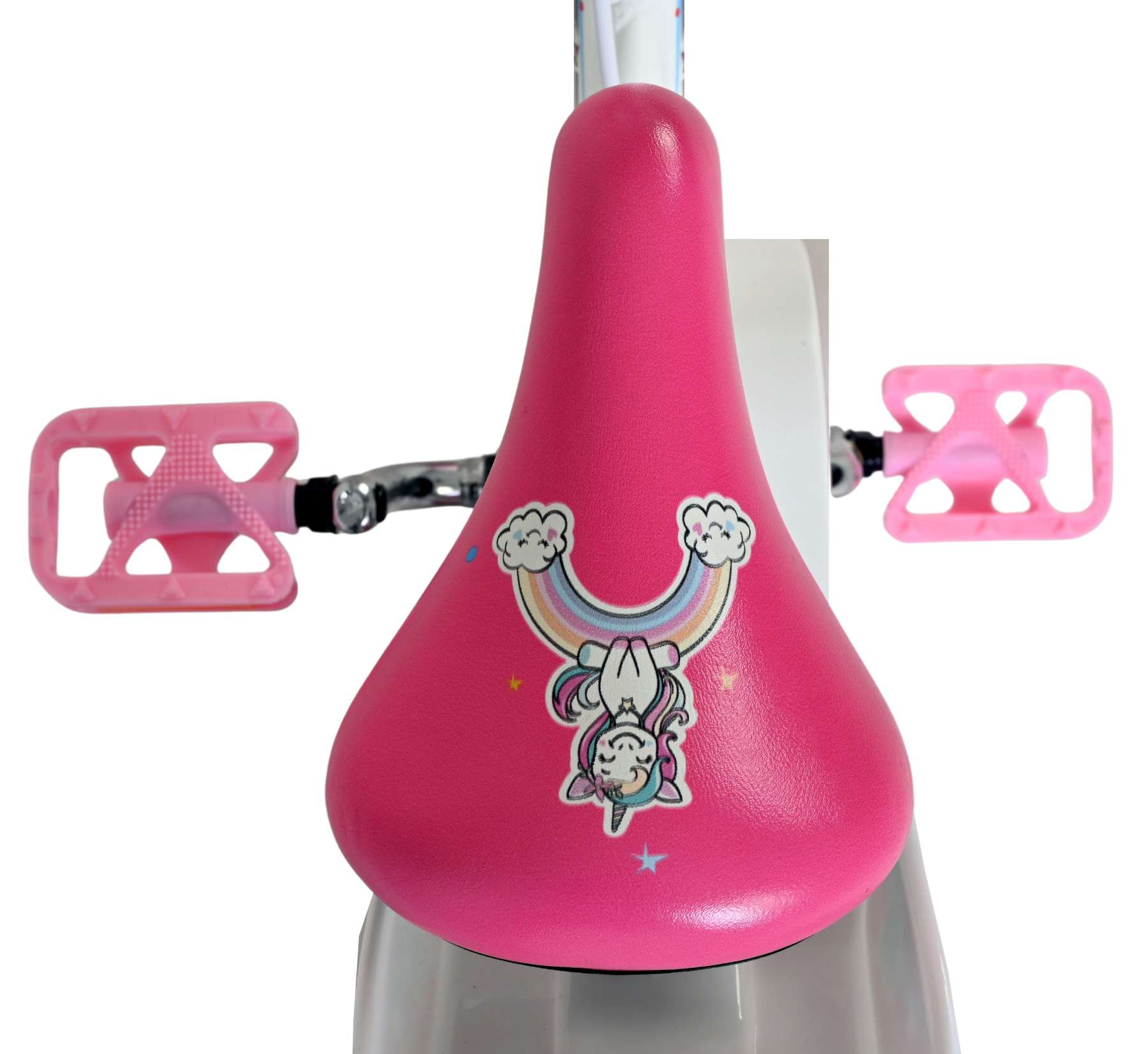 Volare Unicorn Kinderfiets - Meisjes - 12 inch - Wit - Twee handremmen 4 Volare Unicorn Kinderfiets - Meisjes - 12 inch - Wit - Twee handremmen - Afbeelding 4
