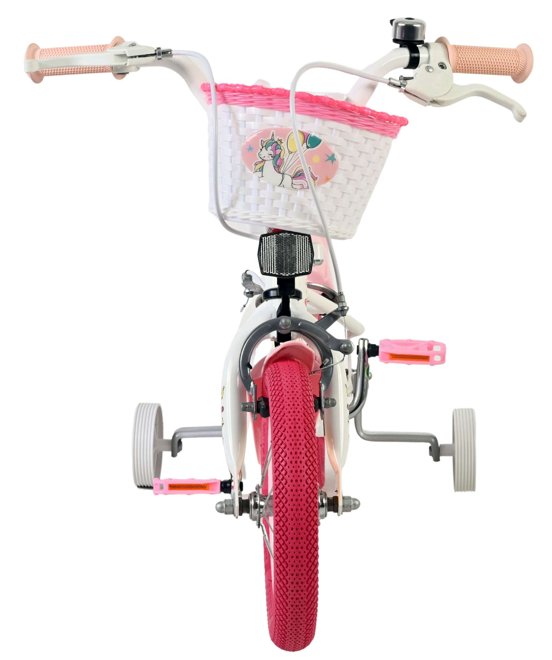 Volare Unicorn Kinderfiets - Meisjes - 12 inch - Wit - Twee handremmen 6 Volare Unicorn Kinderfiets - Meisjes - 12 inch - Wit - Twee handremmen - Afbeelding 6