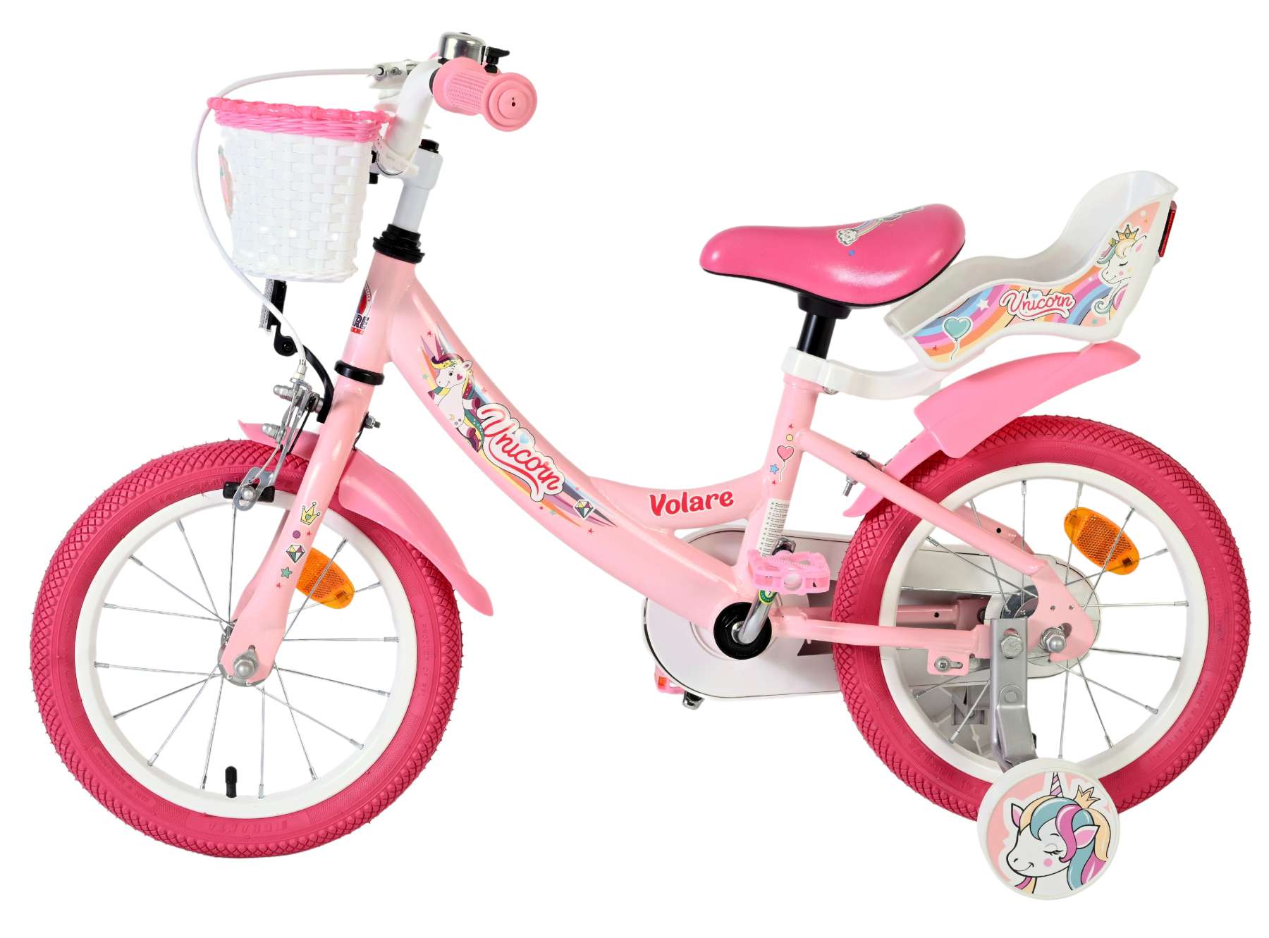 Volare Unicorn Kinderfiets - Meisjes - 14 inch - Roze - Afbeelding 7