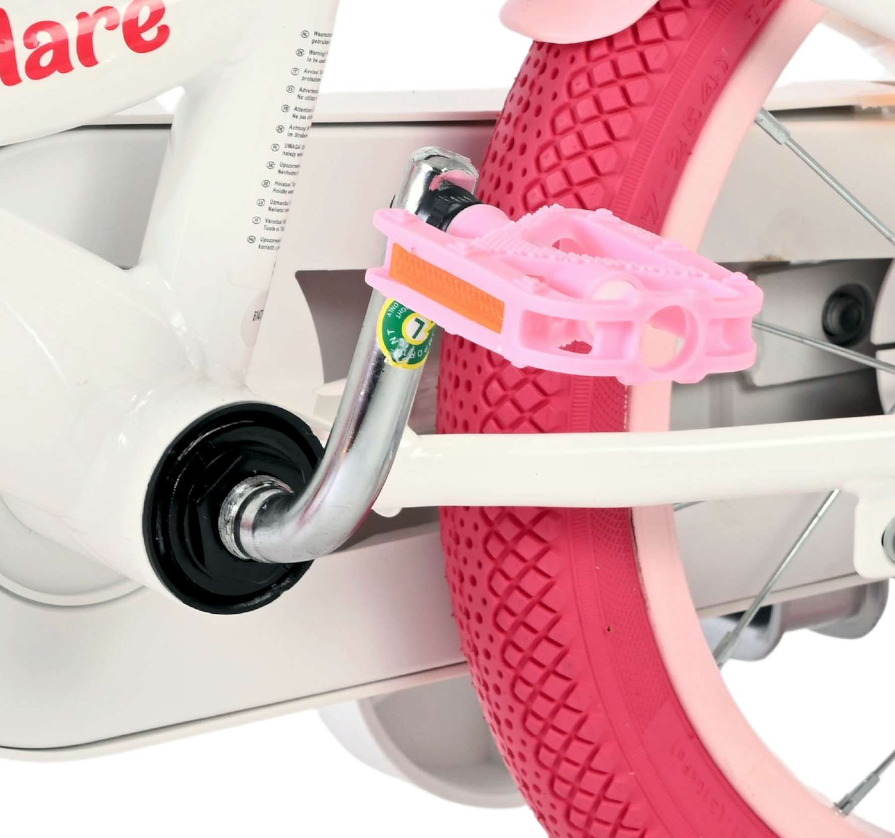 Volare Unicorn Kinderfiets - Meisjes - 14 inch - Wit - Afbeelding 9