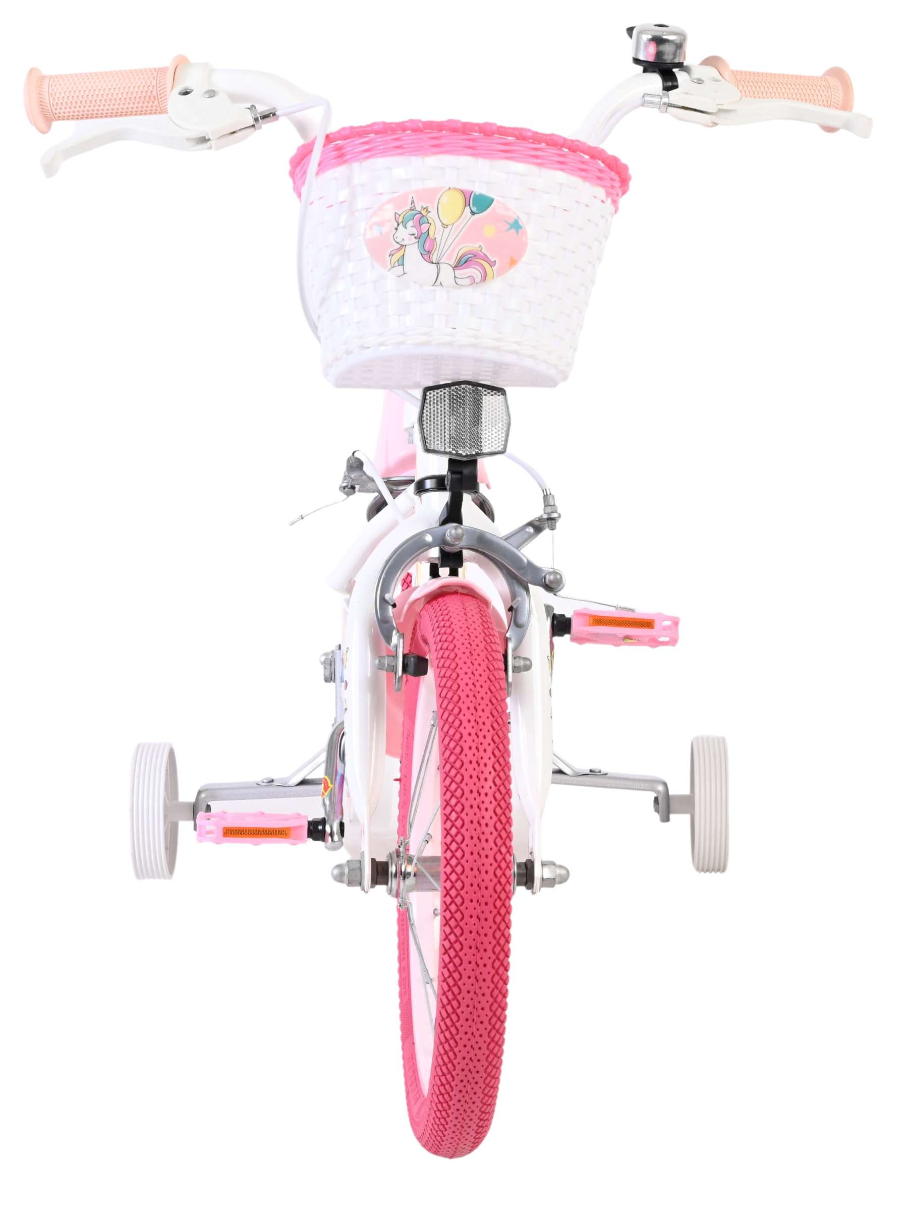 Volare Unicorn Kinderfiets - Meisjes - 14 inch - Wit - Twee Handremmen 6 Volare Unicorn Kinderfiets - Meisjes - 14 inch - Wit - Twee Handremmen - Afbeelding 6