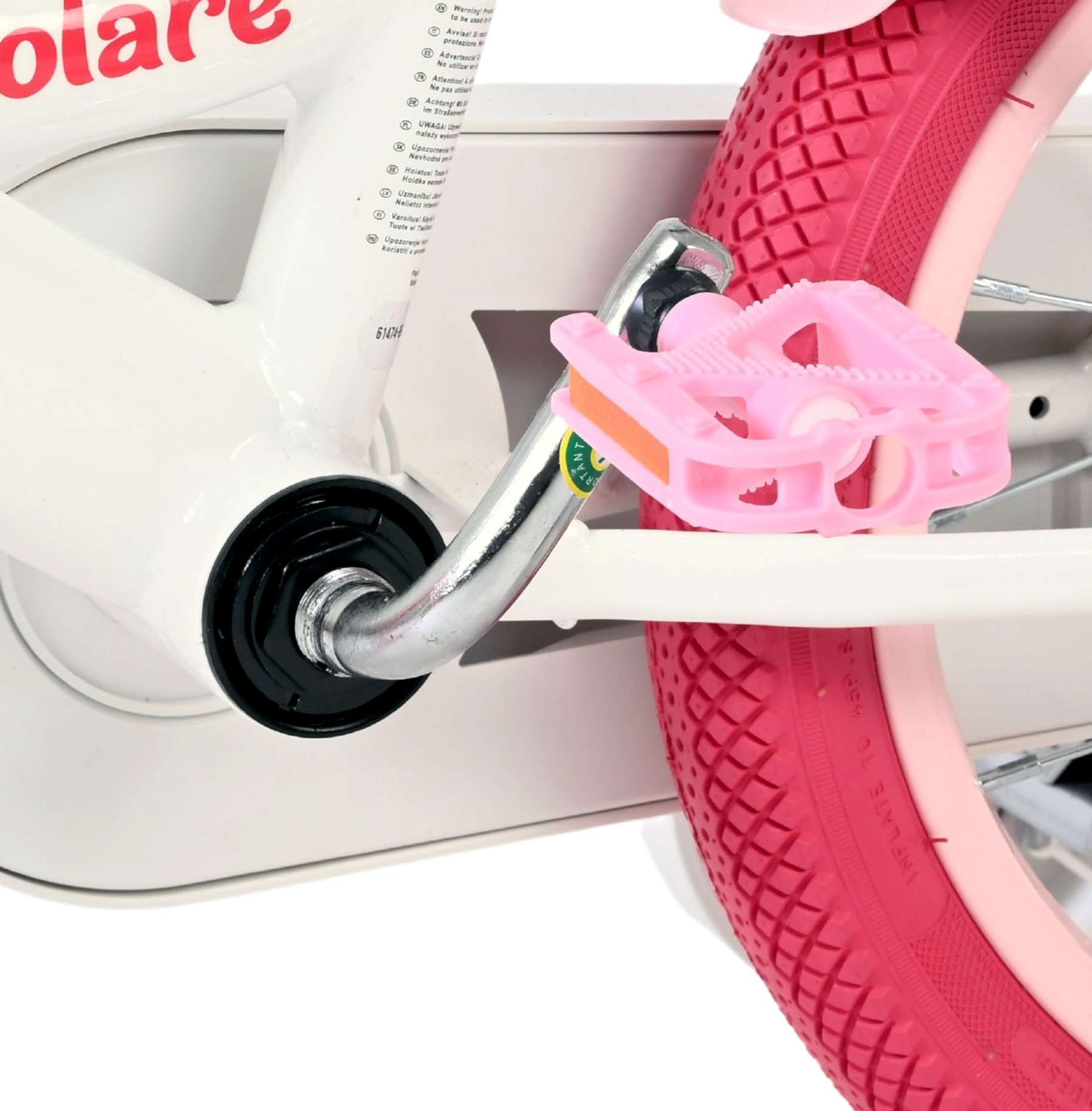 Volare Unicorn Kinderfiets - Meisjes - 14 inch - Wit - Twee Handremmen 9 Volare Unicorn Kinderfiets - Meisjes - 14 inch - Wit - Twee Handremmen - Afbeelding 9