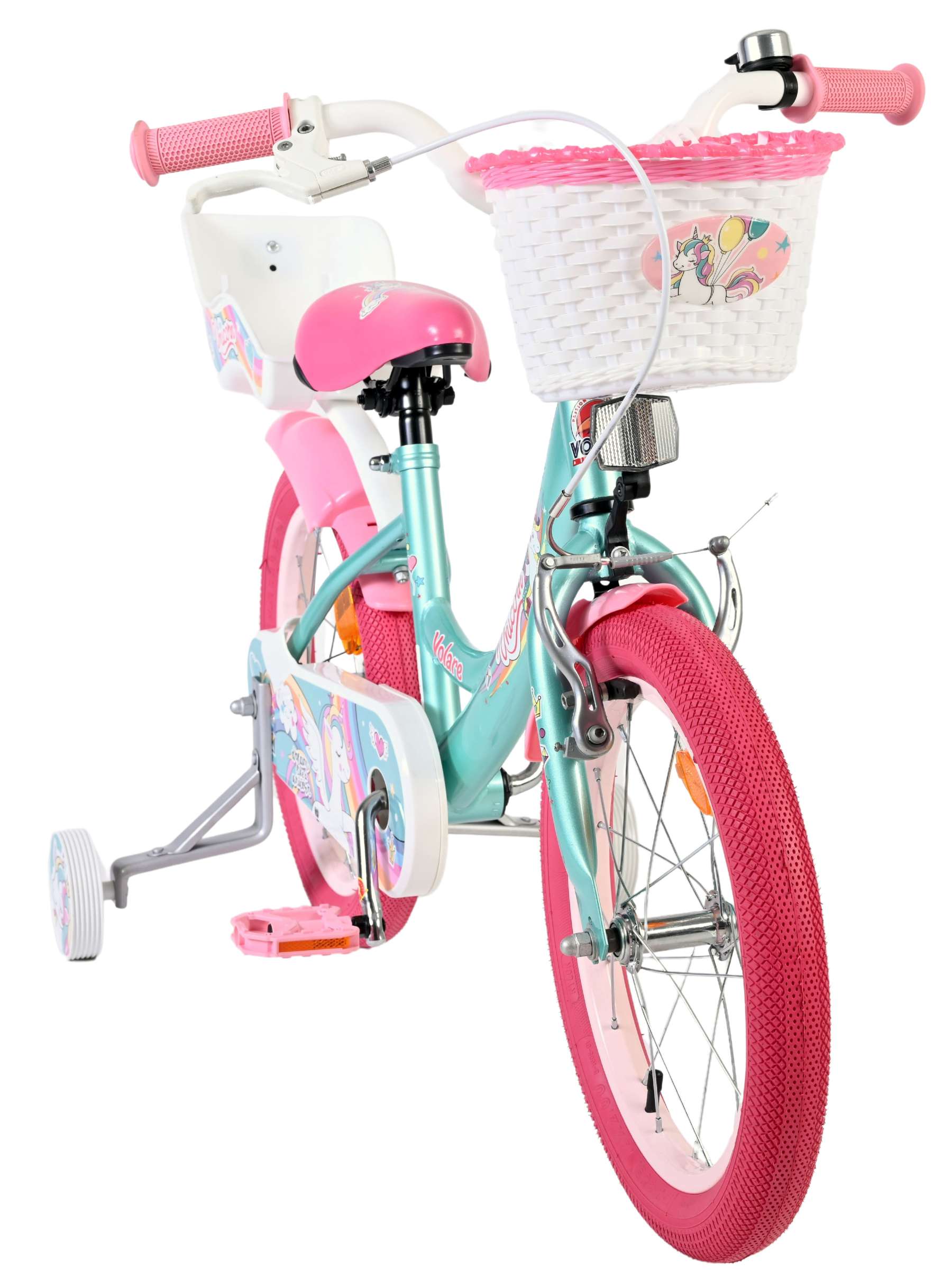 Volare Unicorn Kinderfiets - Meisjes - 16 inch - Groen 5 Volare Unicorn Kinderfiets - Meisjes - 16 inch - Groen - Afbeelding 5