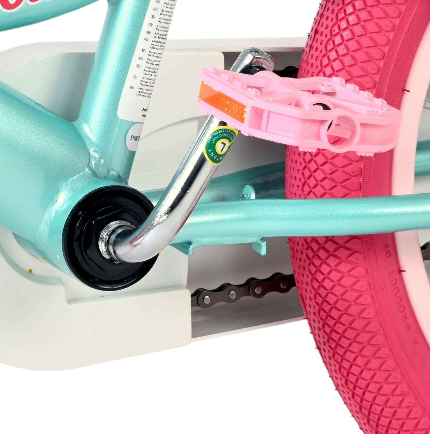 Volare Unicorn Kinderfiets - Meisjes - 16 inch - Groen - Twee Handremmen 9 Volare Unicorn Kinderfiets - Meisjes - 16 inch - Groen - Twee Handremmen - Afbeelding 9