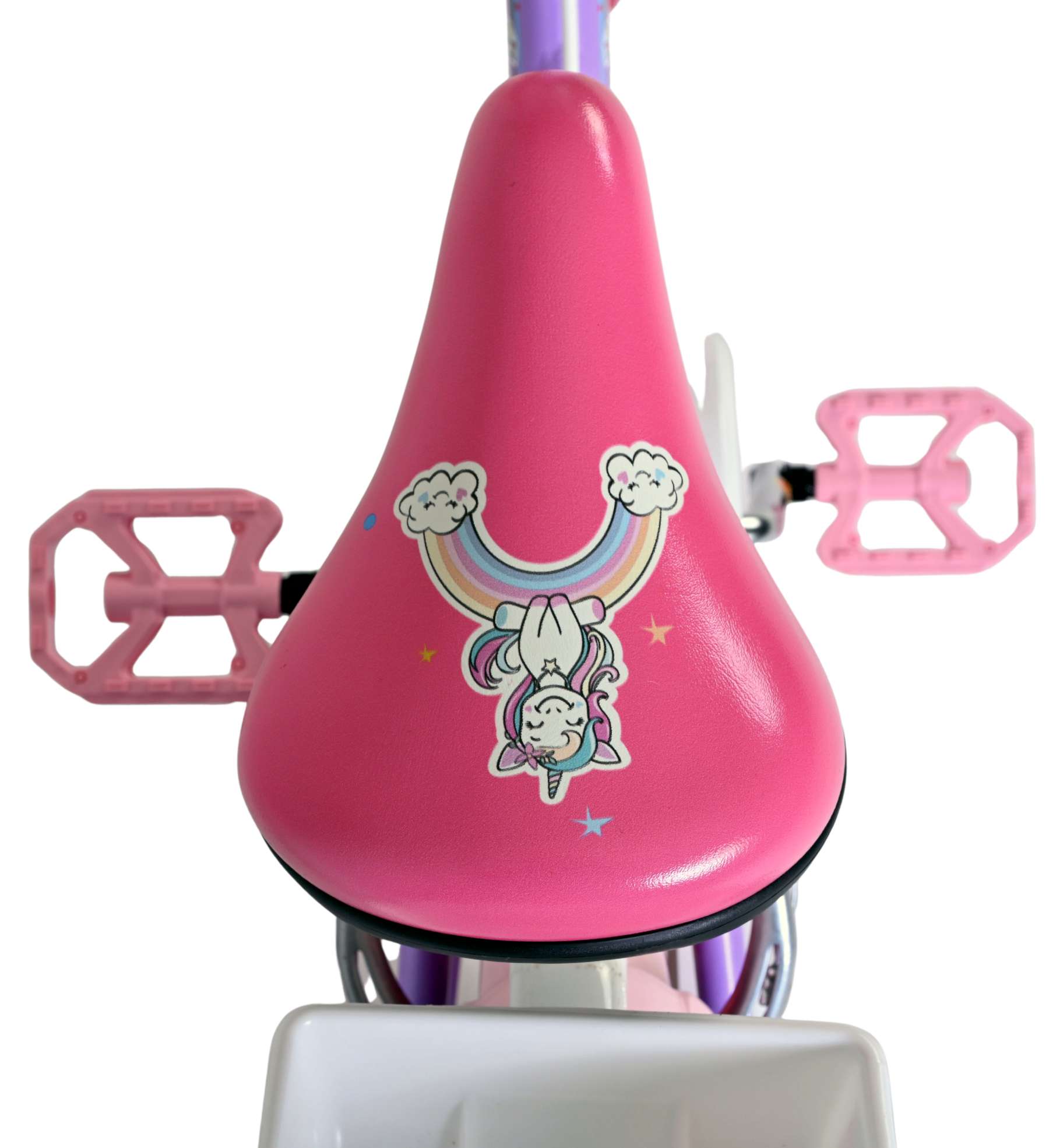 Volare Unicorn Kinderfiets - Meisjes - 16 inch - Paars - Twee Handremmen 4 Volare Unicorn Kinderfiets - Meisjes - 16 inch - Paars - Twee Handremmen - Afbeelding 4