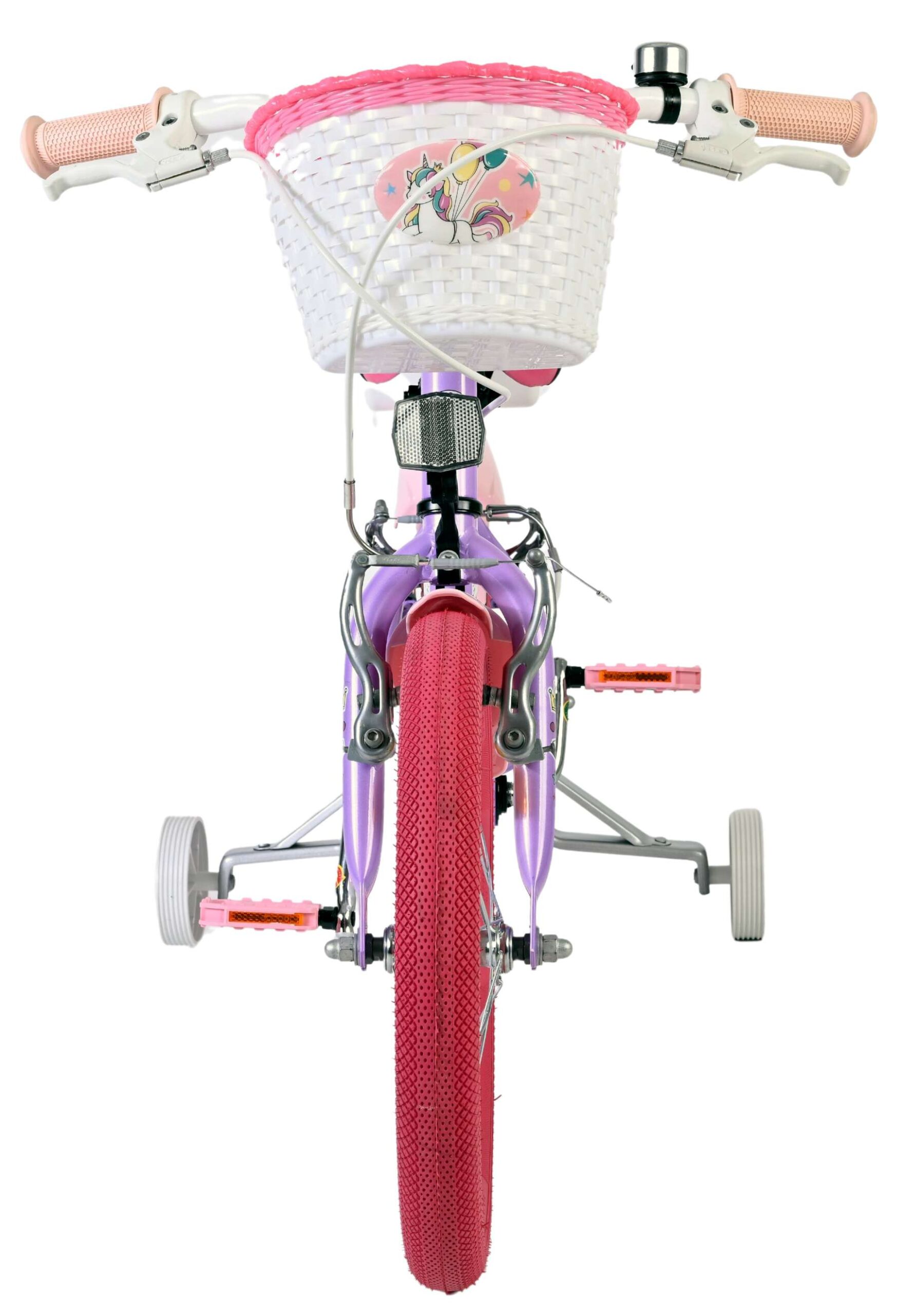 Volare Unicorn Kinderfiets - Meisjes - 16 inch - Paars - Twee Handremmen 6 Volare Unicorn Kinderfiets - Meisjes - 16 inch - Paars - Twee Handremmen - Afbeelding 6