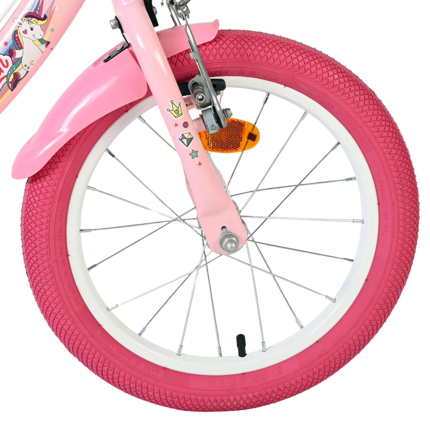 Volare Unicorn Kinderfiets - Meisjes - 16 inch - Roze - Twee Handremmen 3 Volare Unicorn Kinderfiets - Meisjes - 16 inch - Roze - Twee Handremmen - Afbeelding 3