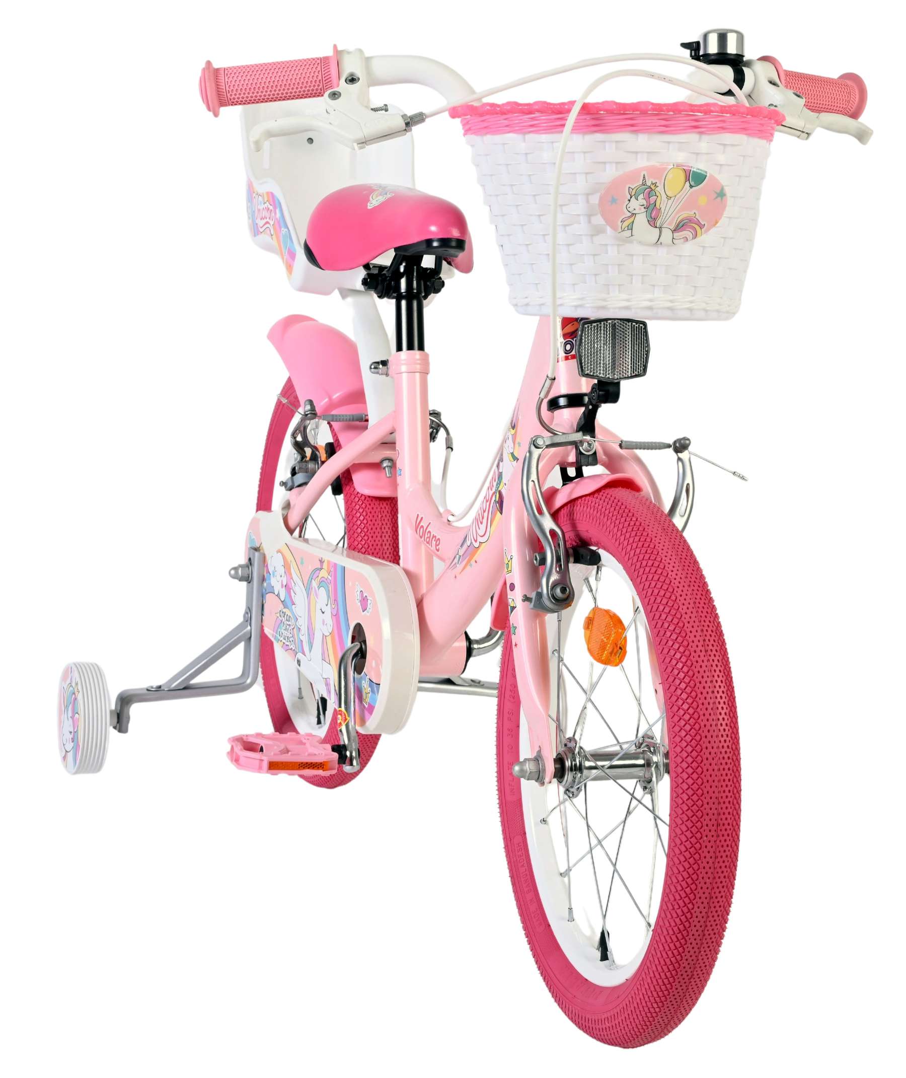 Volare Unicorn Kinderfiets - Meisjes - 16 inch - Roze - Twee Handremmen 5 Volare Unicorn Kinderfiets - Meisjes - 16 inch - Roze - Twee Handremmen - Afbeelding 5