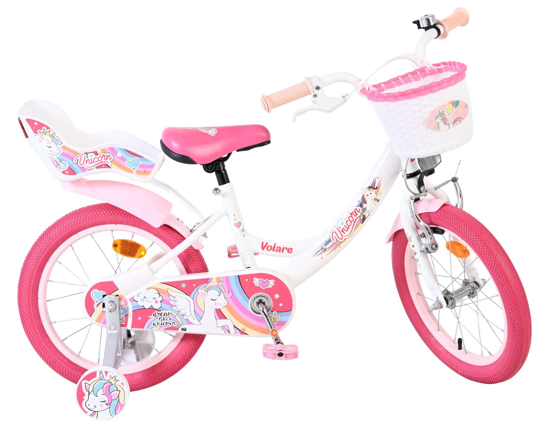 Volare Unicorn Kinderfiets - Meisjes - 16 inch - Wit 10 Volare Unicorn Kinderfiets - Meisjes - 16 inch - Wit - Afbeelding 10