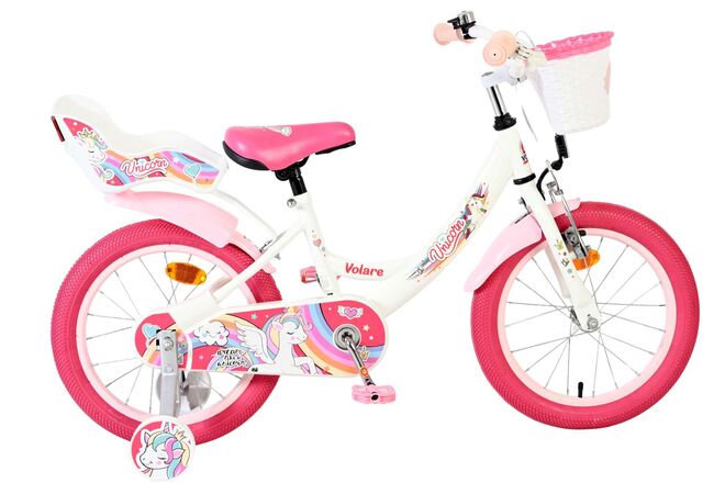 Volare Unicorn Kinderfiets - Meisjes - 16 inch - Wit 1 Volare Unicorn Kinderfiets - Meisjes - 16 inch - Wit