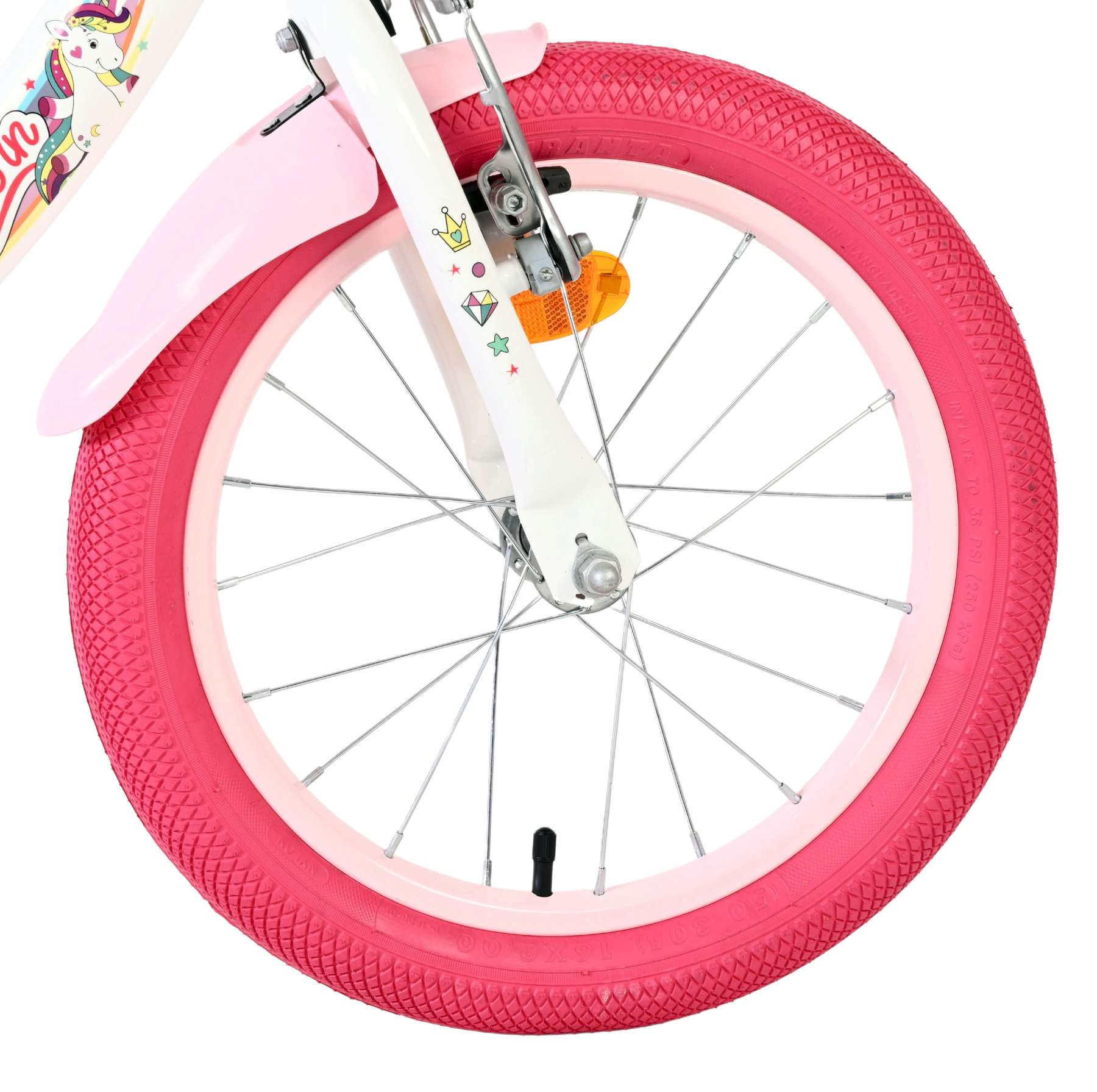 Volare Unicorn Kinderfiets - Meisjes - 16 inch - Wit 3 Volare Unicorn Kinderfiets - Meisjes - 16 inch - Wit - Afbeelding 3