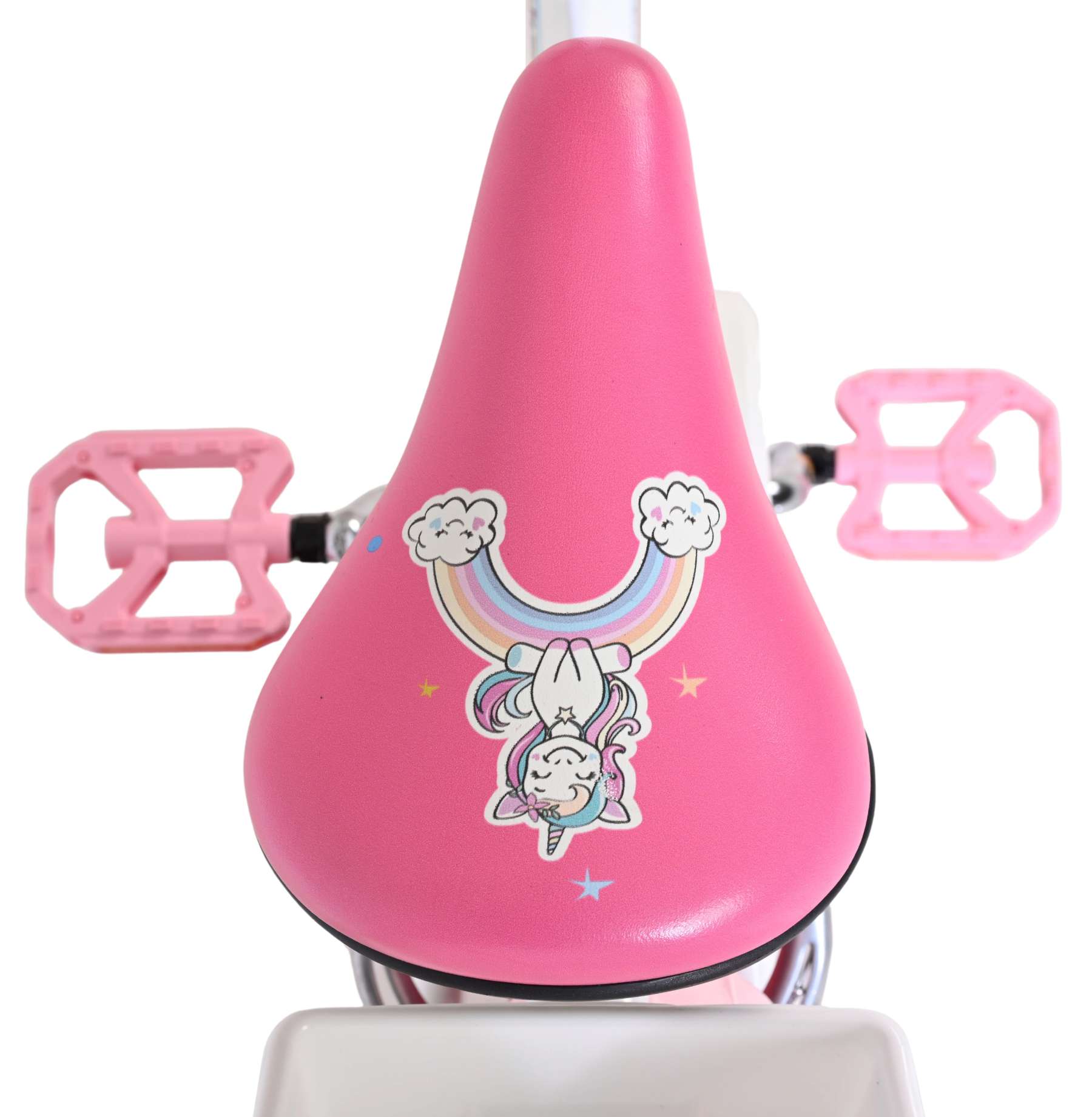 Volare Unicorn Kinderfiets - Meisjes - 16 inch - Wit - Twee Handremmen 4 Volare Unicorn Kinderfiets - Meisjes - 16 inch - Wit - Twee Handremmen - Afbeelding 4