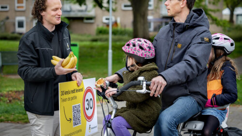 Eerder dit jaar voerde de Fietsersbond al actie voor 30 km per uur in Nieuwegein Foto DigiDaan 500x282 1
