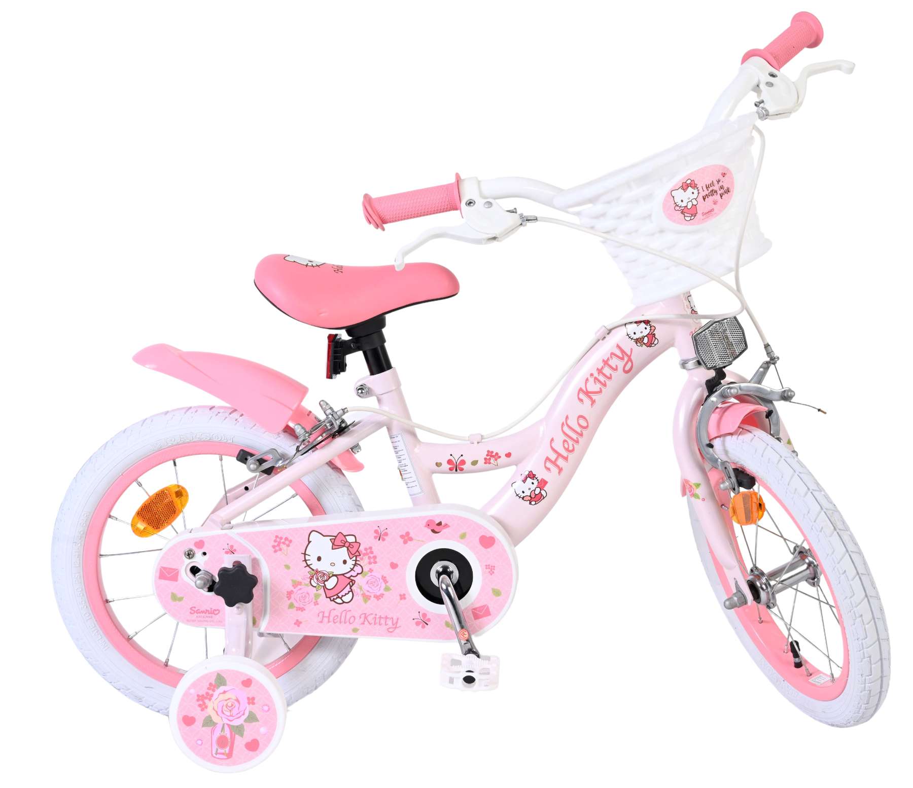 Hello Kitty Kinderfiets - Meisjes - 14 inch - Roze - Twee handremmen 2 Hello Kitty Kinderfiets - Meisjes - 14 inch - Roze - Twee handremmen - Afbeelding 2