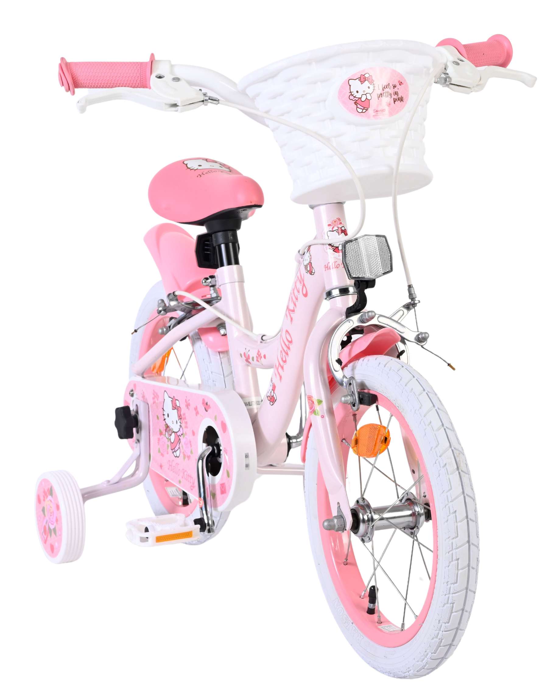 Hello Kitty Kinderfiets - Meisjes - 14 inch - Roze - Twee handremmen 6 Hello Kitty Kinderfiets - Meisjes - 14 inch - Roze - Twee handremmen - Afbeelding 6
