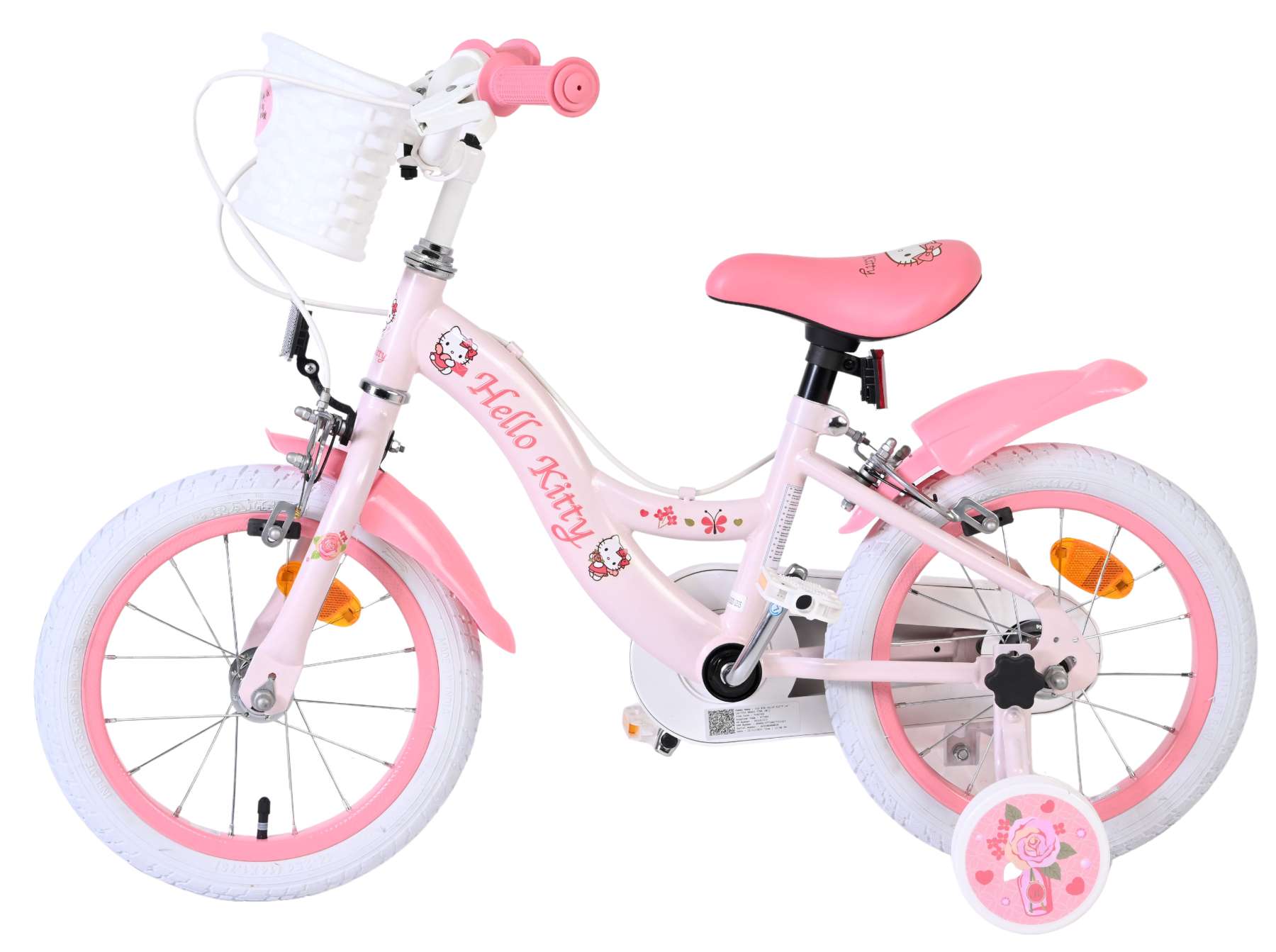 Hello Kitty Kinderfiets - Meisjes - 14 inch - Roze - Twee handremmen 8 Hello Kitty Kinderfiets - Meisjes - 14 inch - Roze - Twee handremmen - Afbeelding 8
